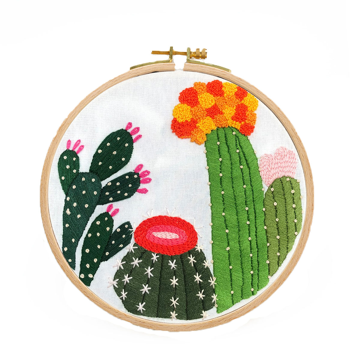 Embroidery Kits Handmade Craft Cross stitch kits - Cute Cactus Pattern