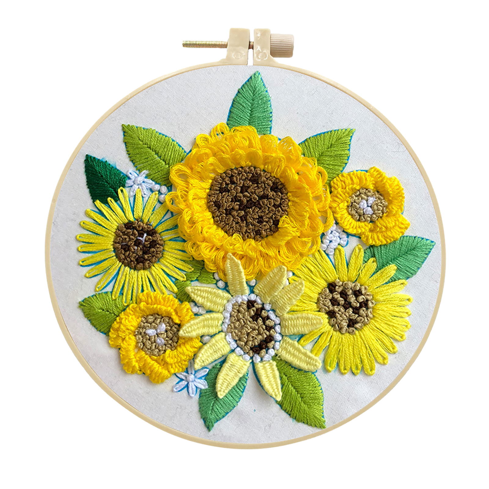 Handmade Embroidery Kit Cross stitch kit for Adult Beginner - Handful of Sunflowers Pattern