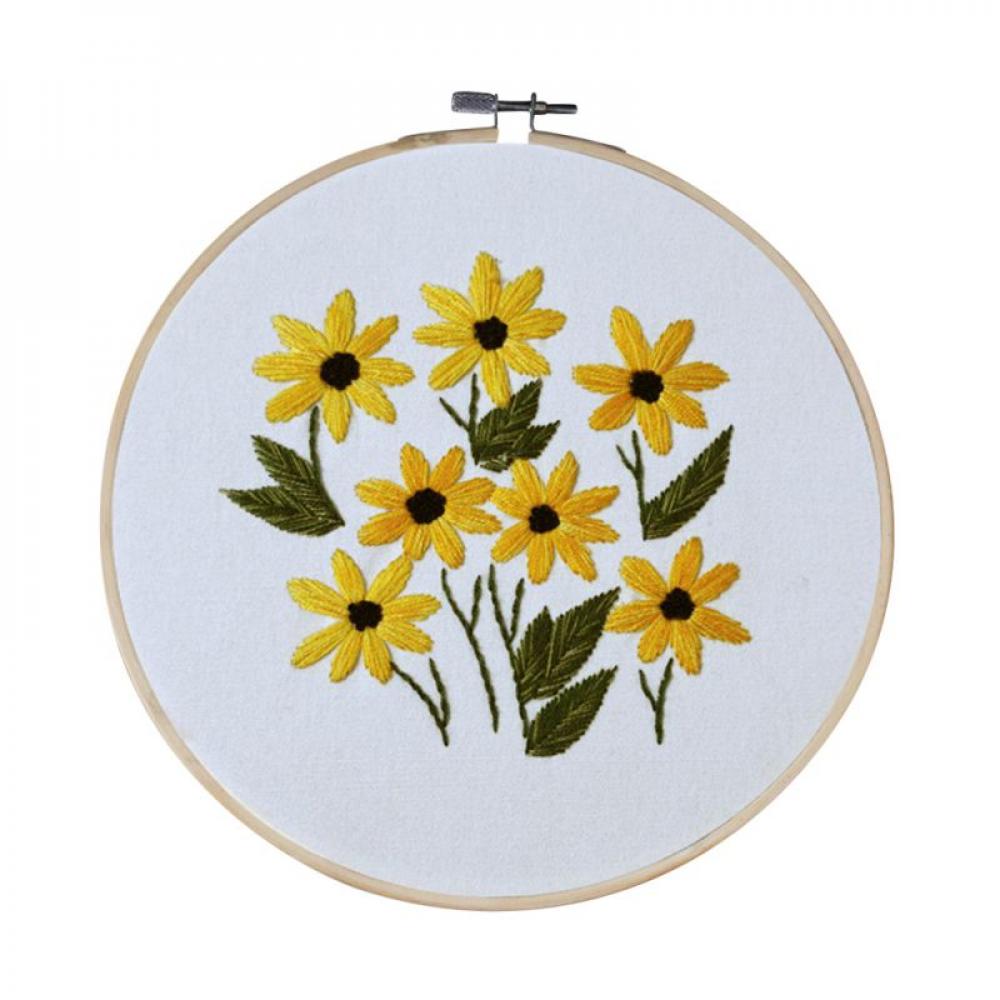 Embroidery Kits Cross stitch kits for Adult Beginner - Yellow Flowers Pattern