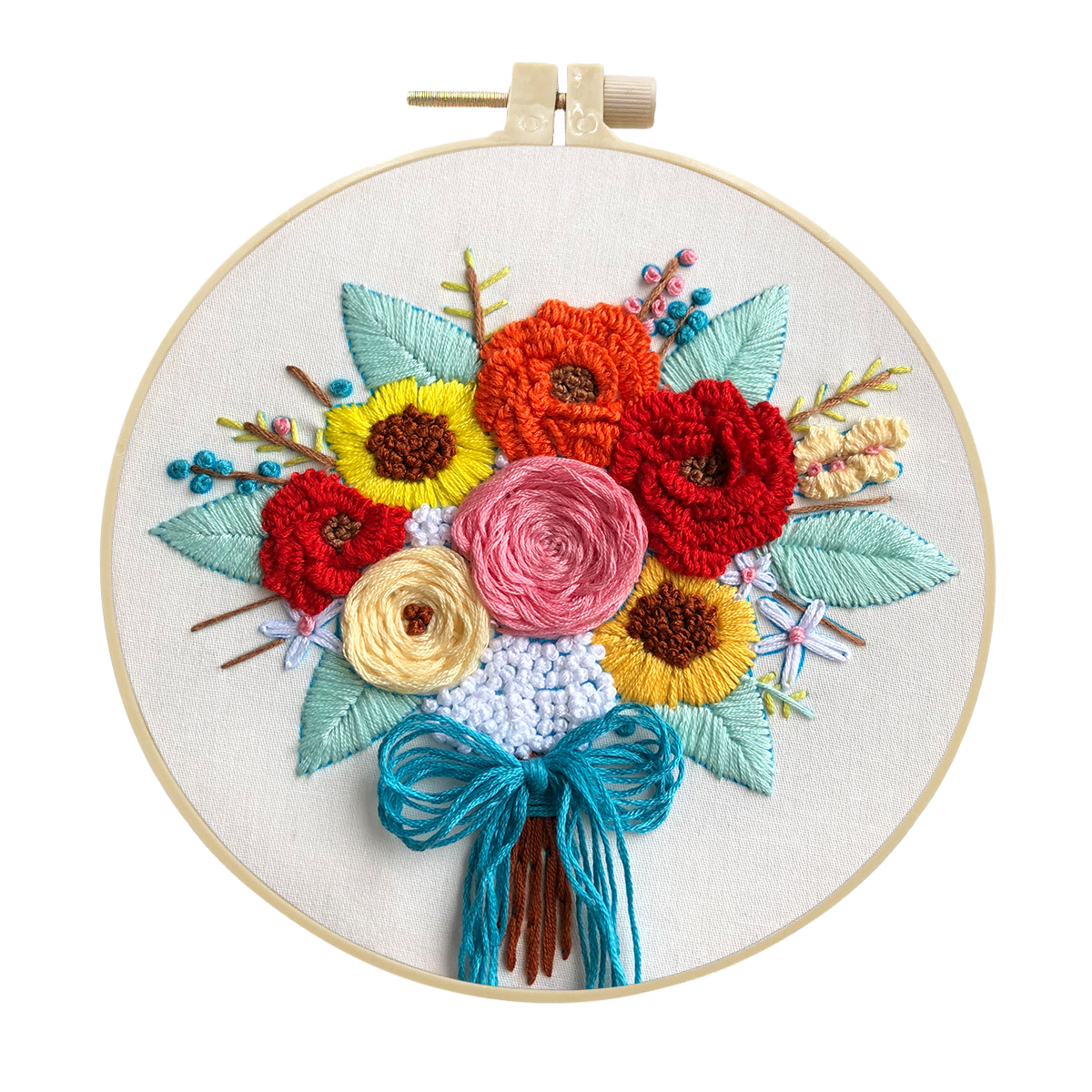 DIY Handmade Embroidery Kit Craft Cross Stitch Kits Beginner - Lovely Bouquet Pattern