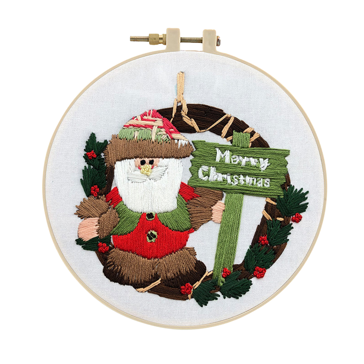 DIY Handmade Christmas Embroidery Kit Craft Cross Stitch Kits Beginner - Welcome Santa Pattern
