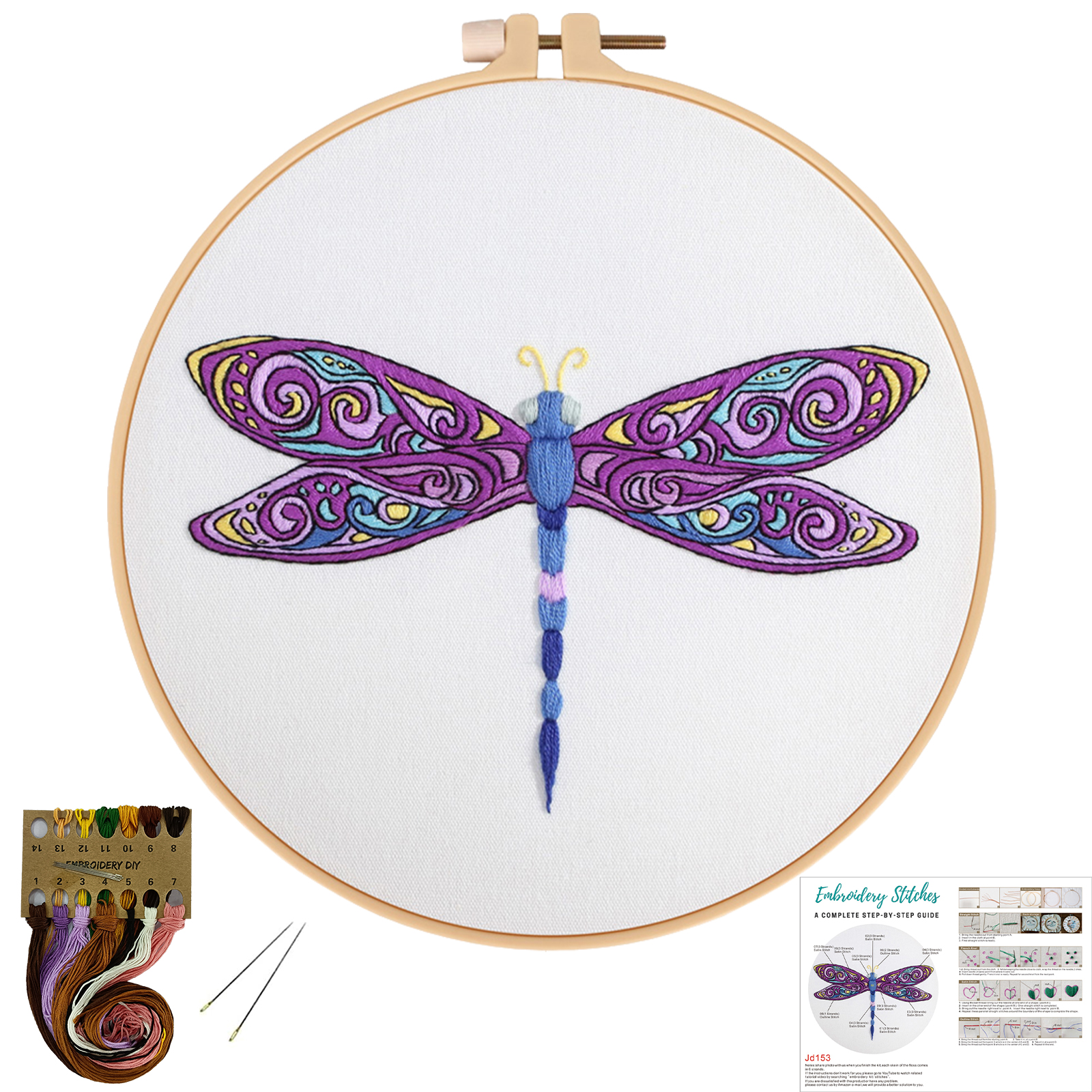 DIY Handmade Embroidery Cross stitch kit - Dragonfly