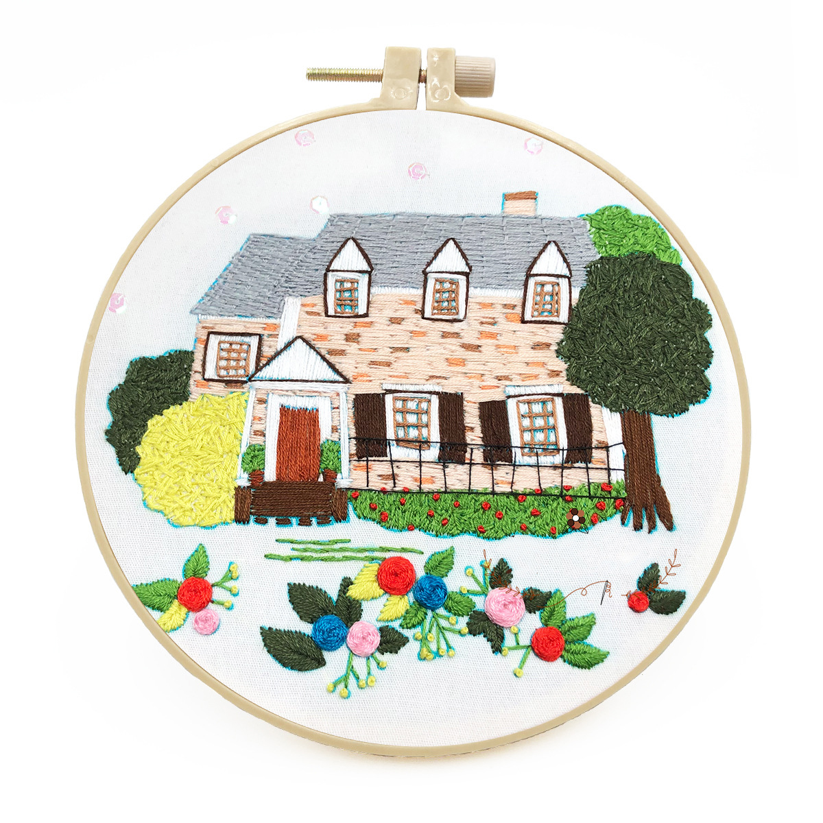 DIY Handmade Embroidery Cross stitch kit - Castle pattern