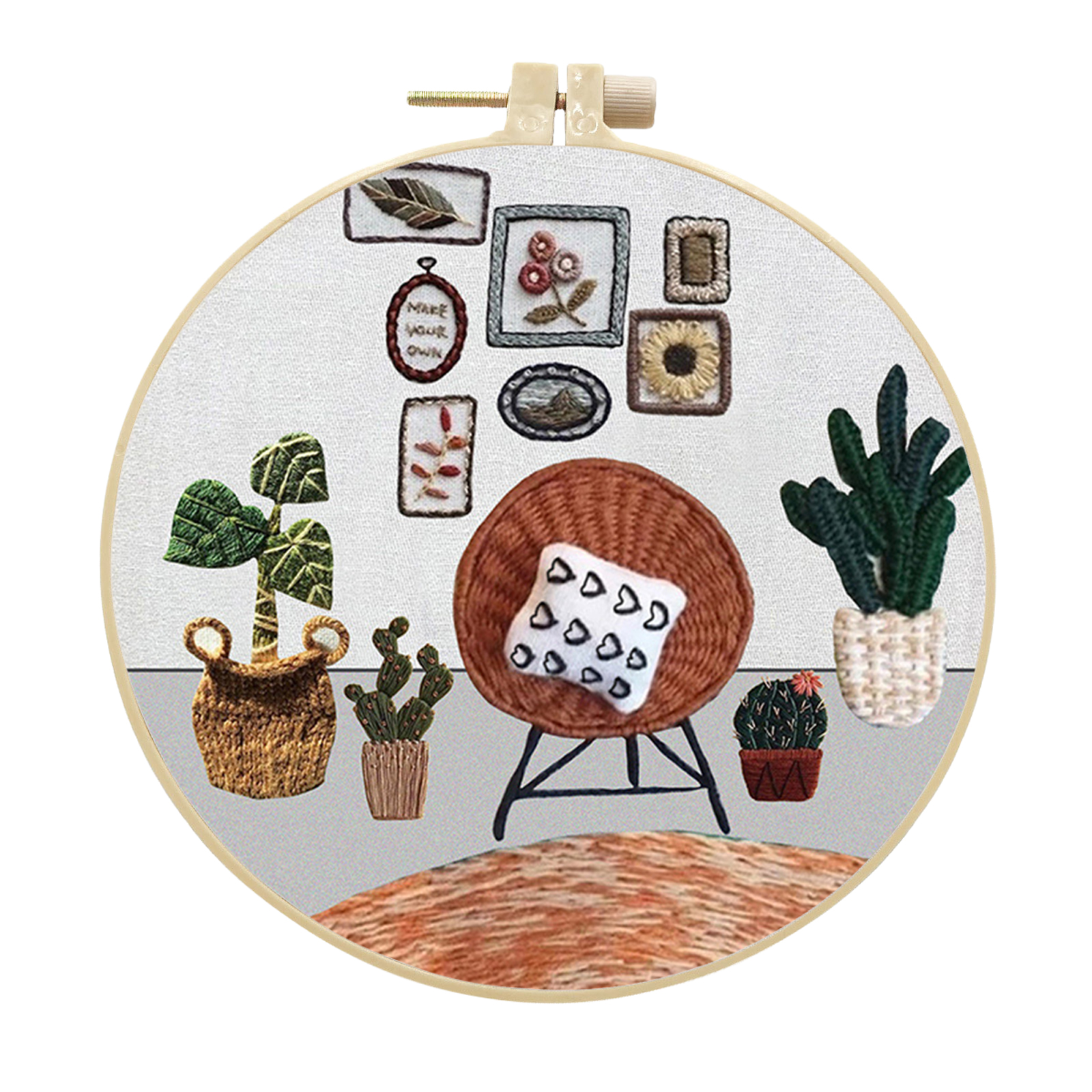 Handmade Embroidery Kit Cross stitch kit for Adult Beginner - Cozy Bedroom Pattern