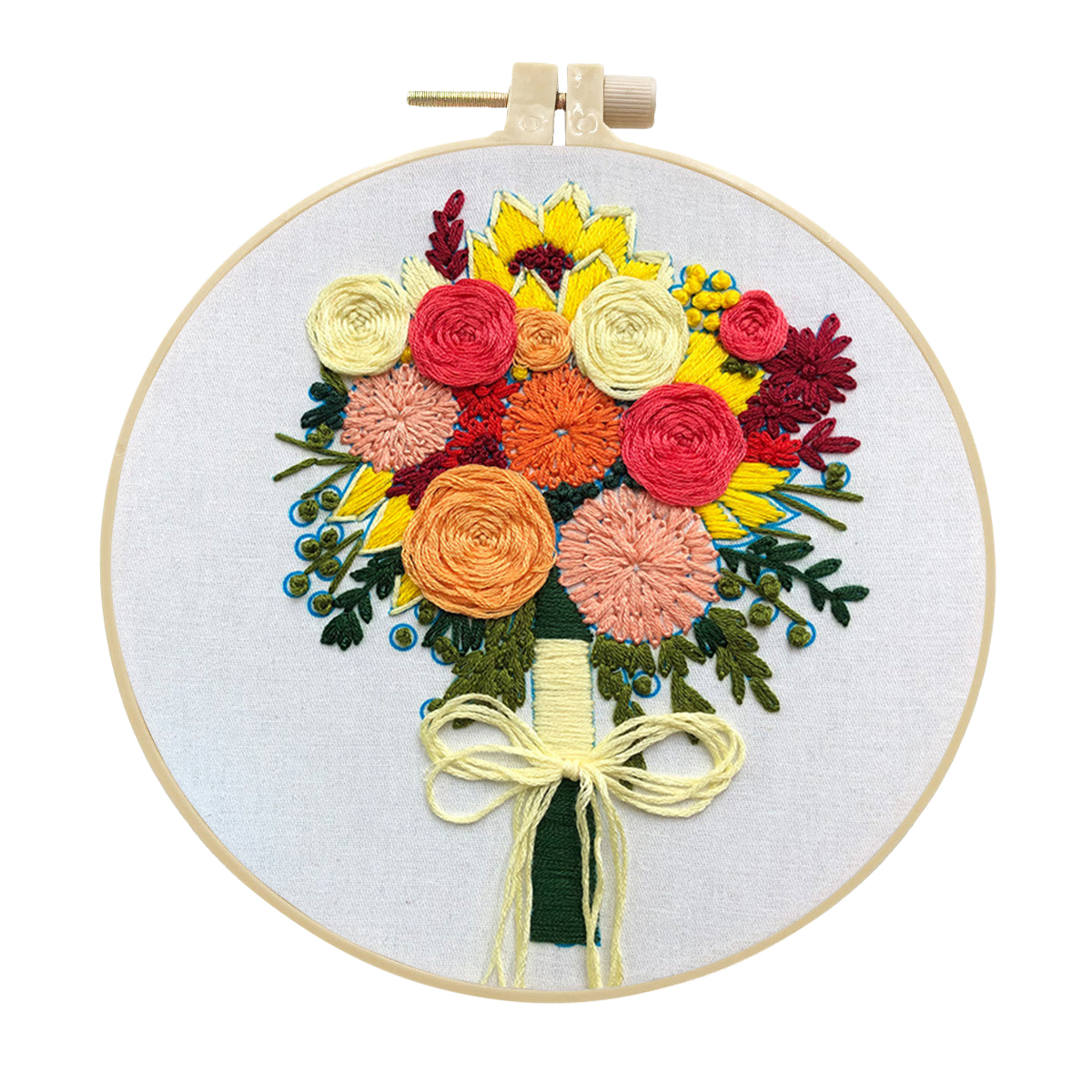 DIY Handmade Embroidery Kit Craft Cross Stitch Kits Beginner - Love Bouquet Pattern