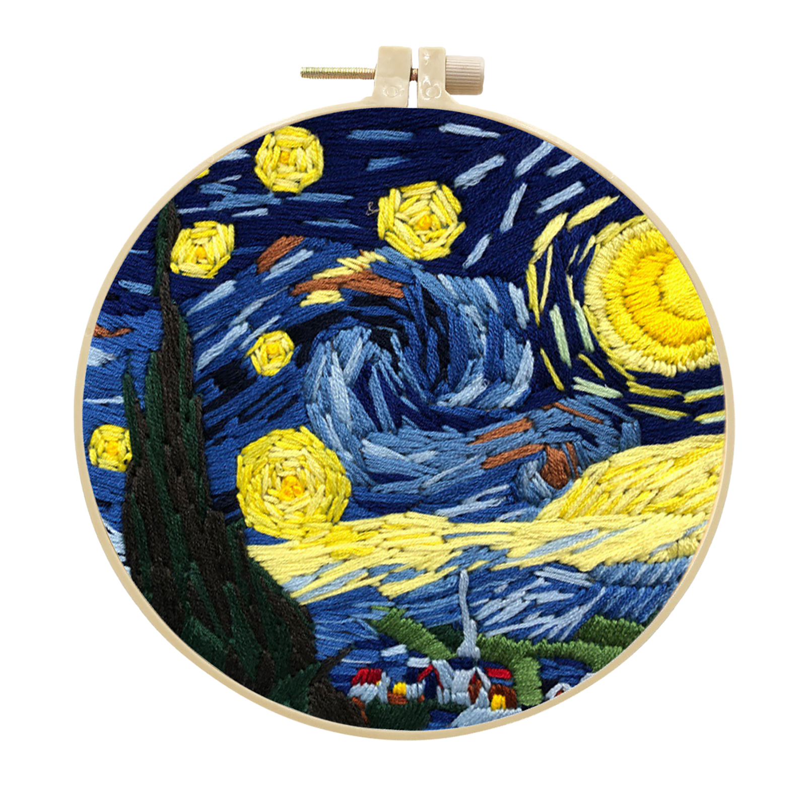 Handmade Embroidery Kit Cross stitch kit for Adult Beginner - Van Gogh Starry Night Pattern
