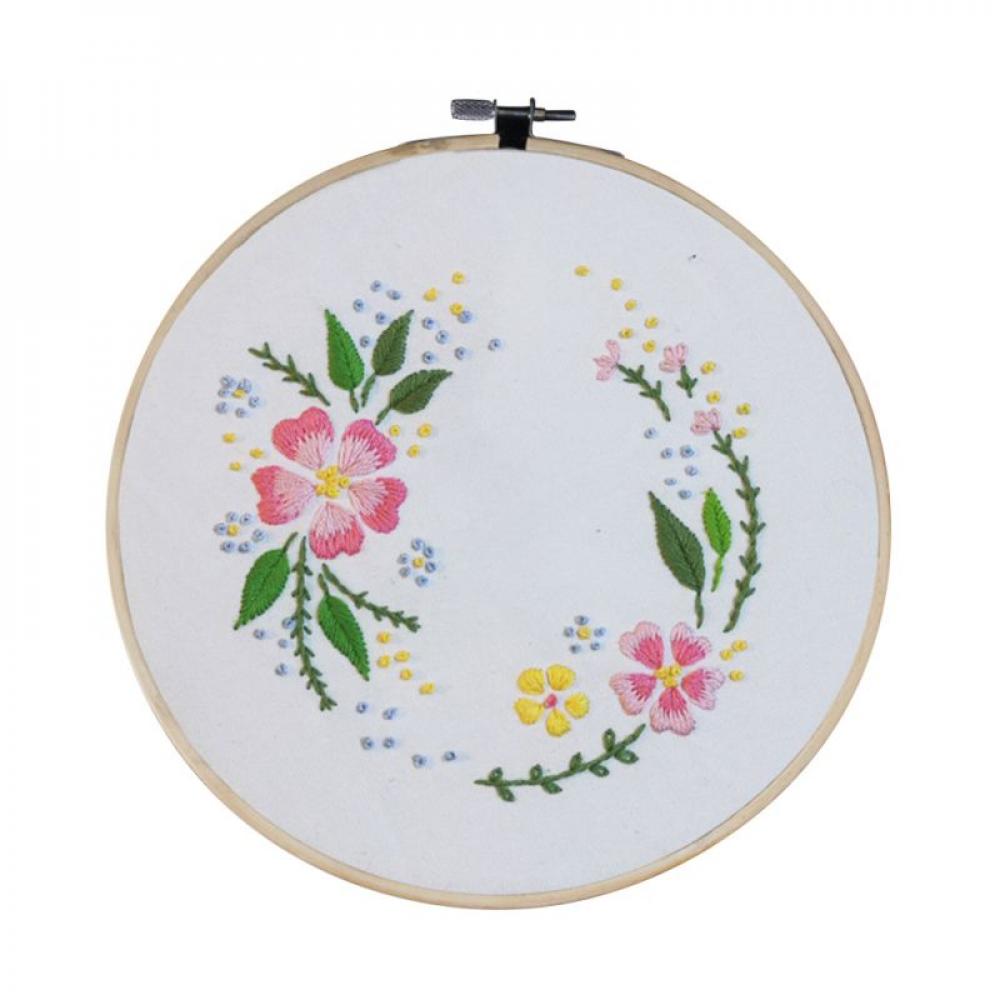 Embroidery Kits Cross stitch kits for Adult Beginner - Pink Wreath Pattern