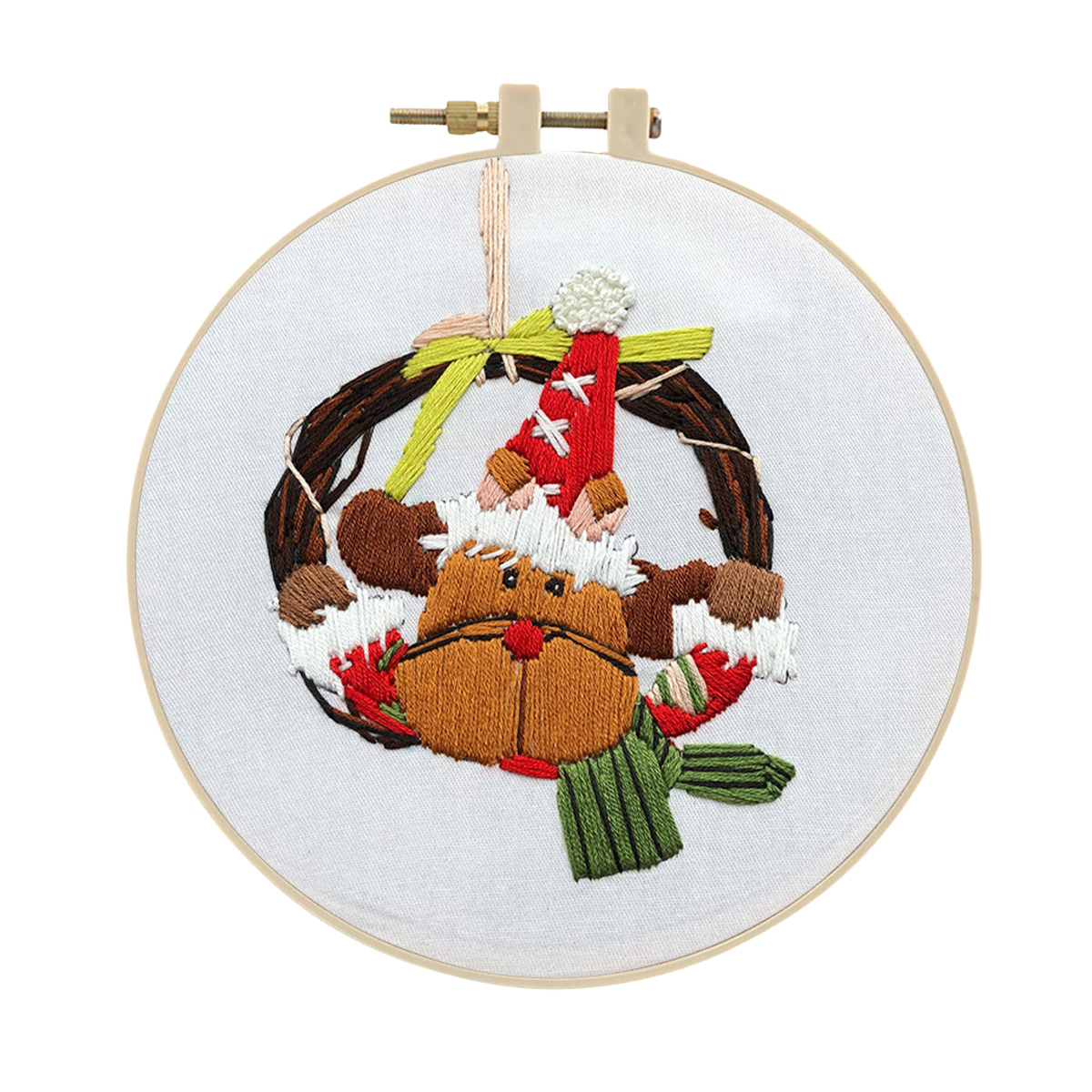 Christmas Embroidery Kits Cross stitch kits for Adult Beginner - Hat Elk Pattern