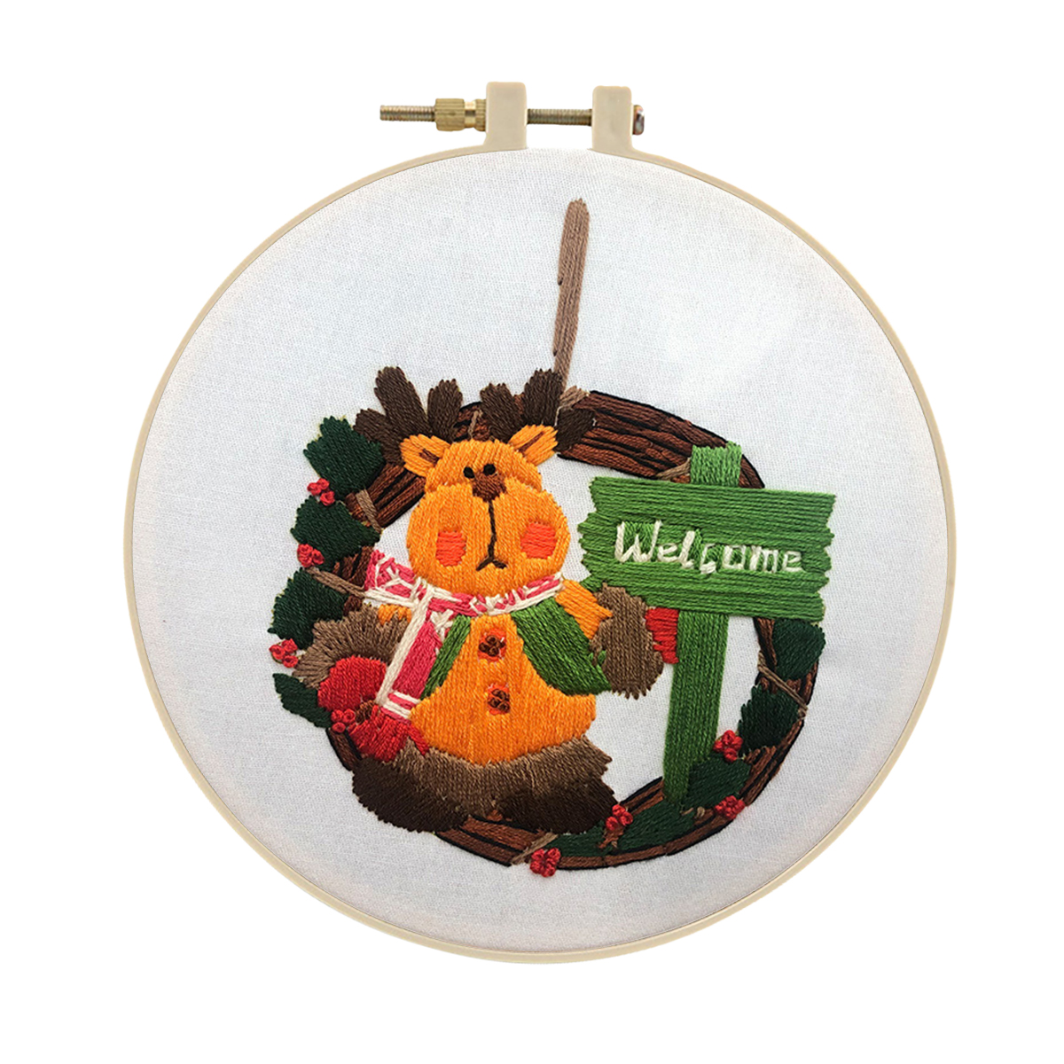 DIY Handmade Christmas Embroidery Kit Craft Cross Stitch Kits Beginner - Welcome Cubs Pattern