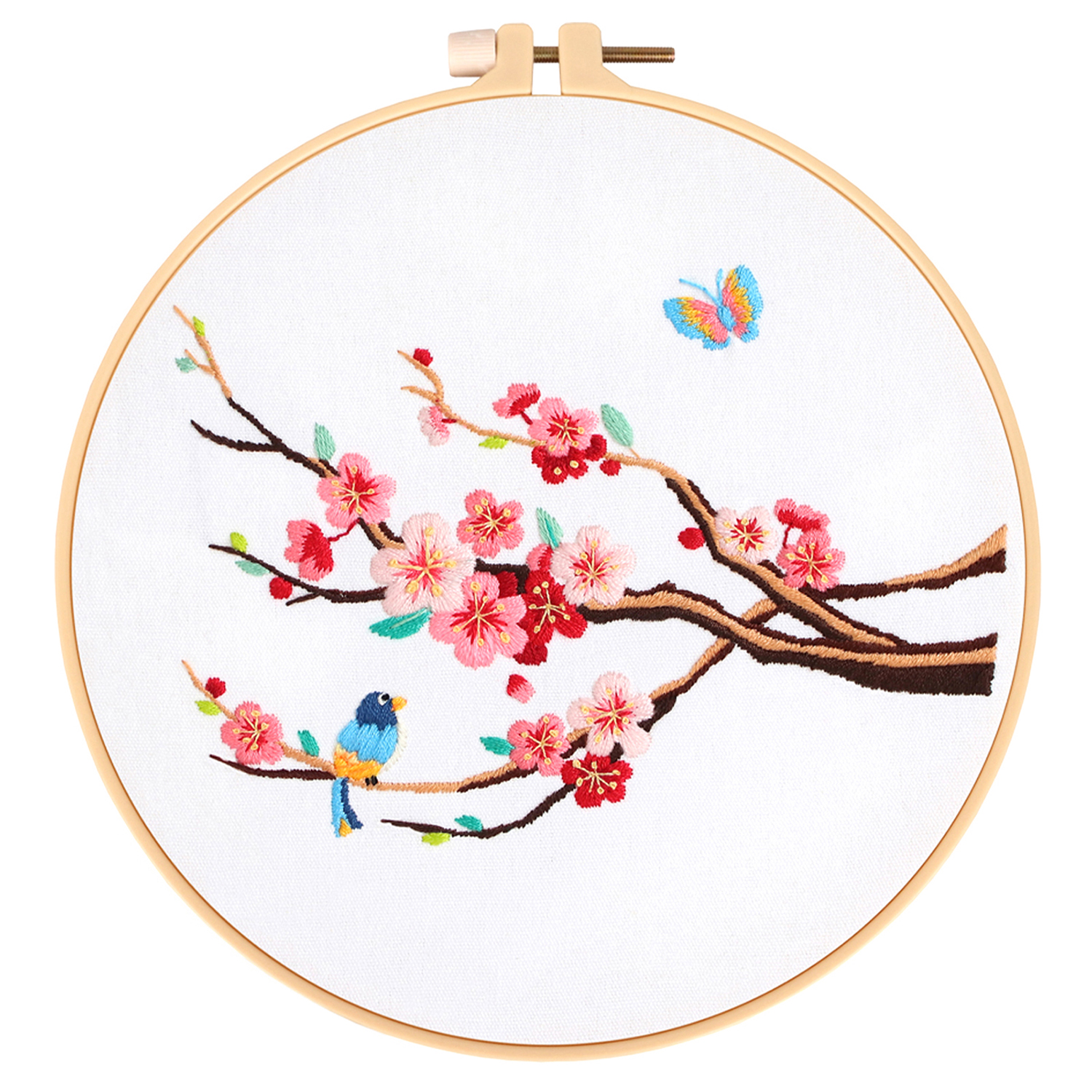 Handmade Craft Embroidery Kit for Starter - Beautiful Sakura Pattern