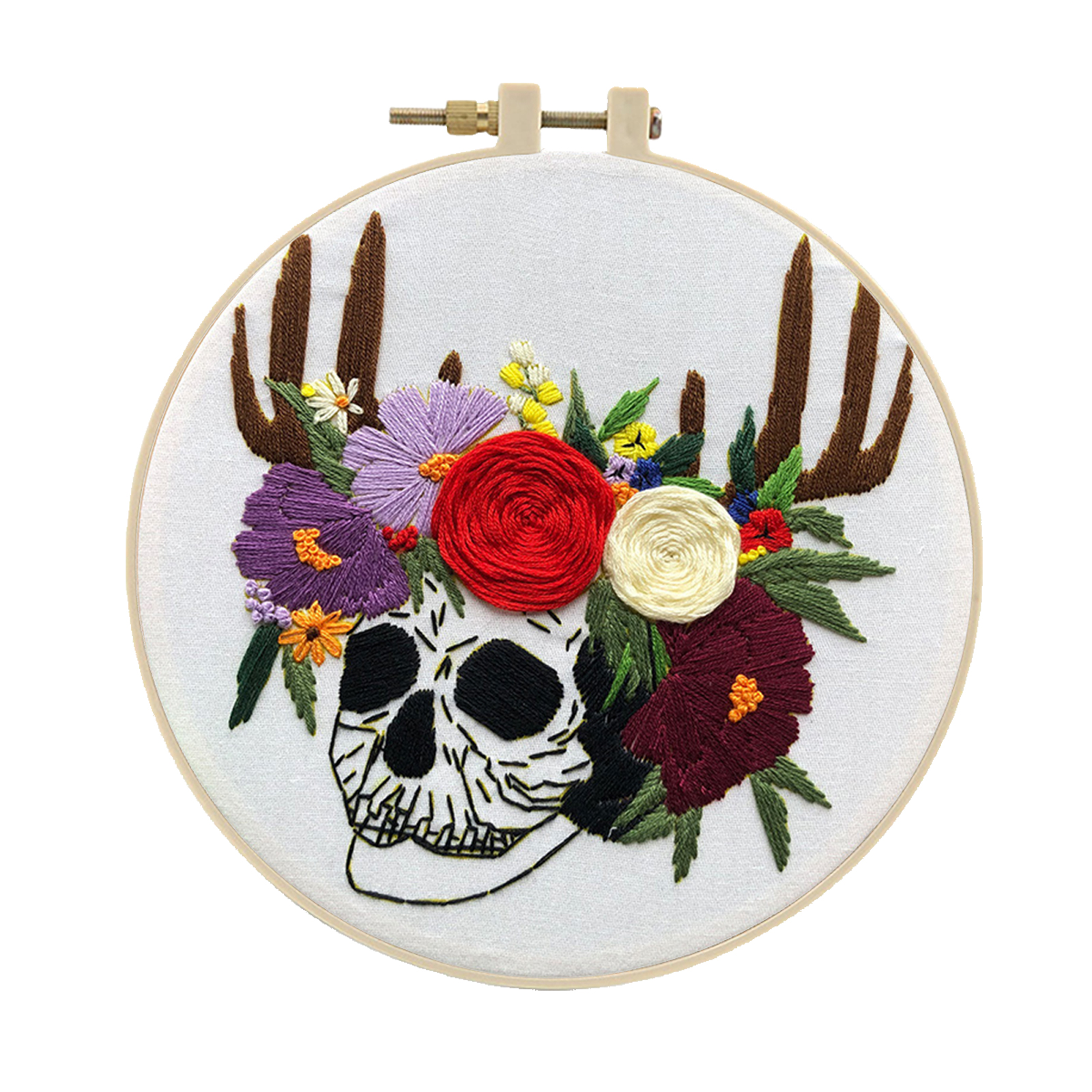 Craft Hand Embroidery Kit Cross stitch kit for Adult Beginner - Skull Pattern