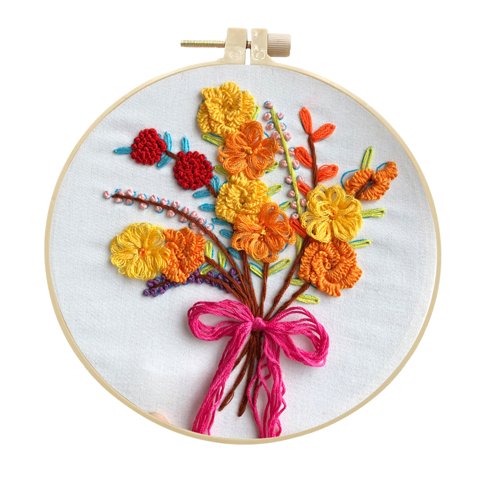 Handmade Embroidery Kit Cross stitch kit for Adult Beginner - Wildflowers Pattern