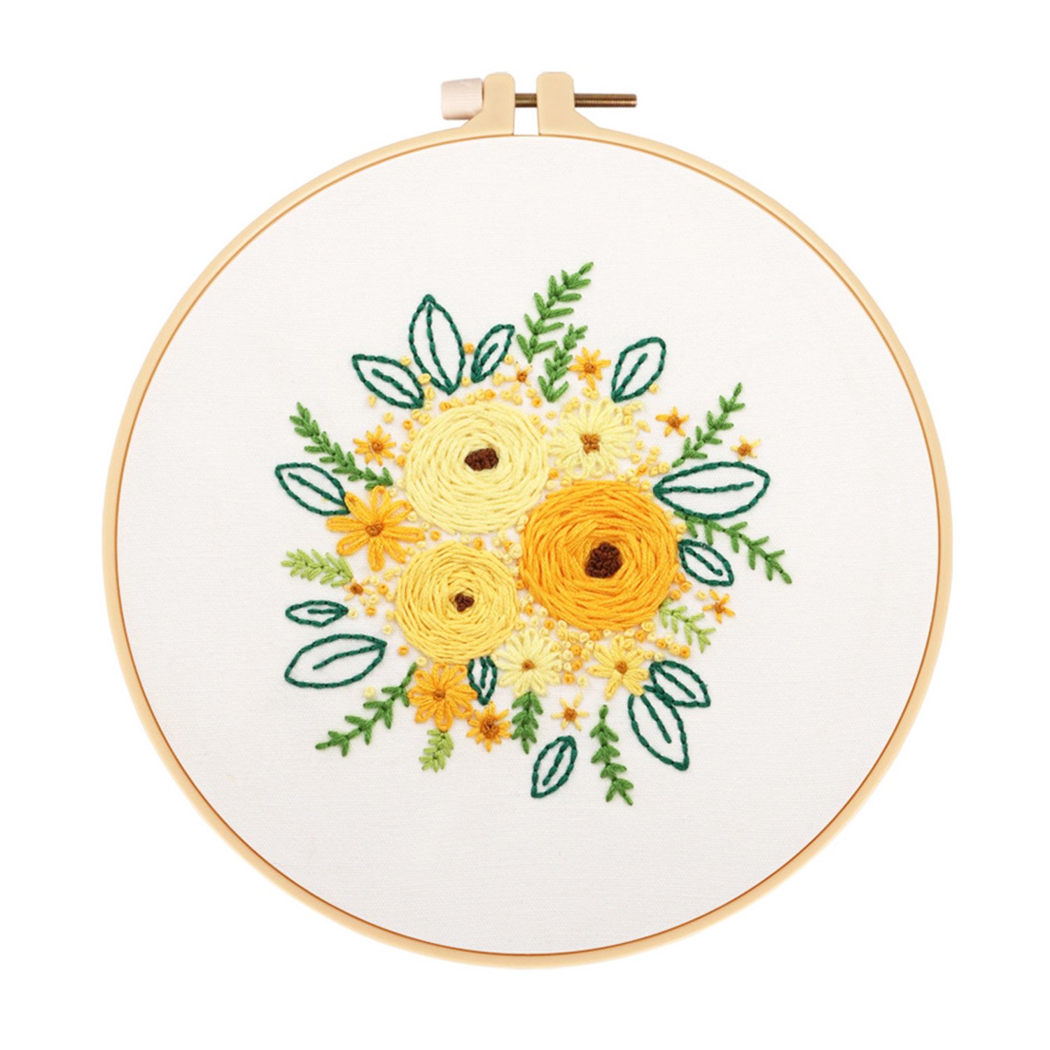 DIY Handmade Embroidery Cross stitch kit - Golden Bouquet Pattern