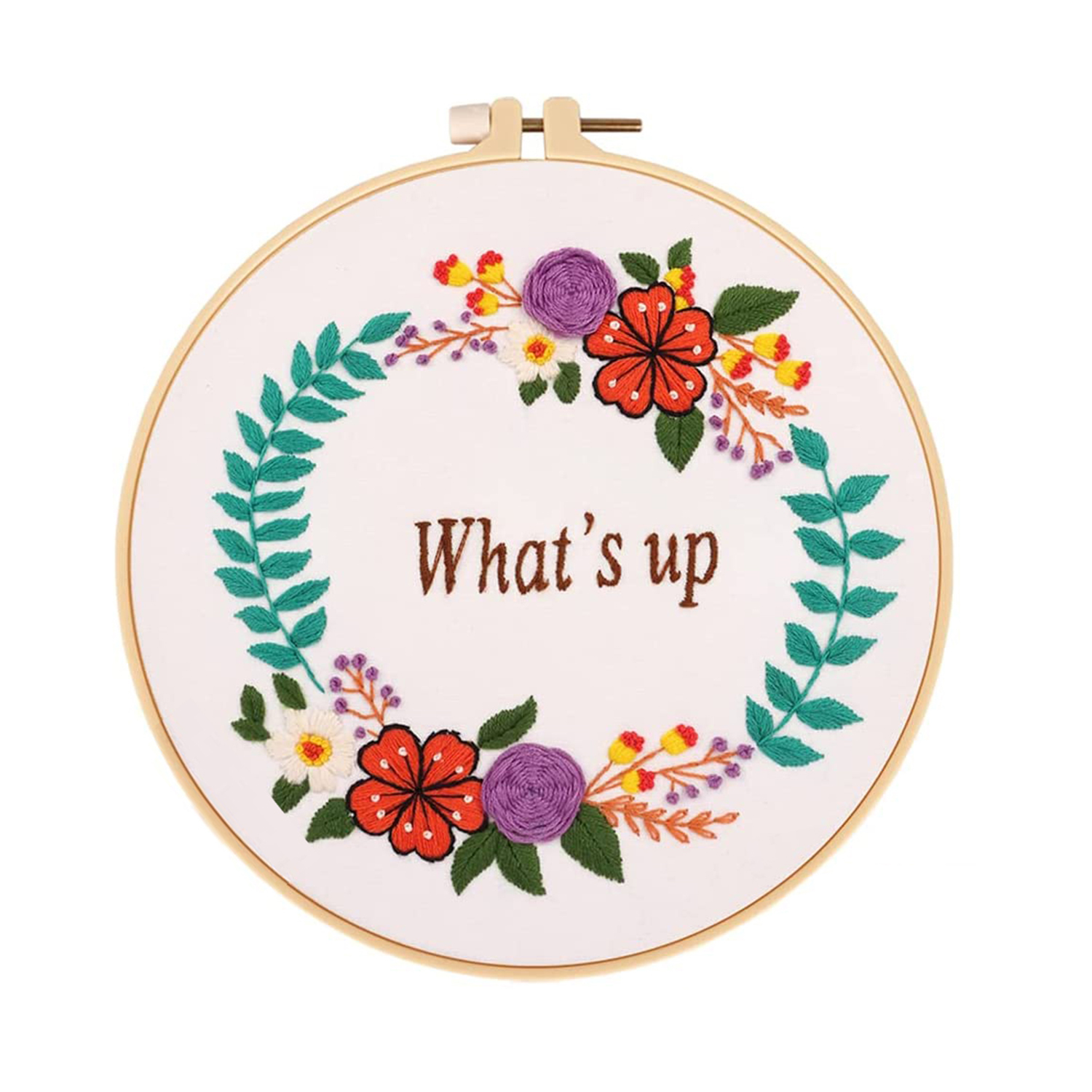 Embroidery Kit Cross stitch kits  for Adult Beginner - Wreath Words Pattern