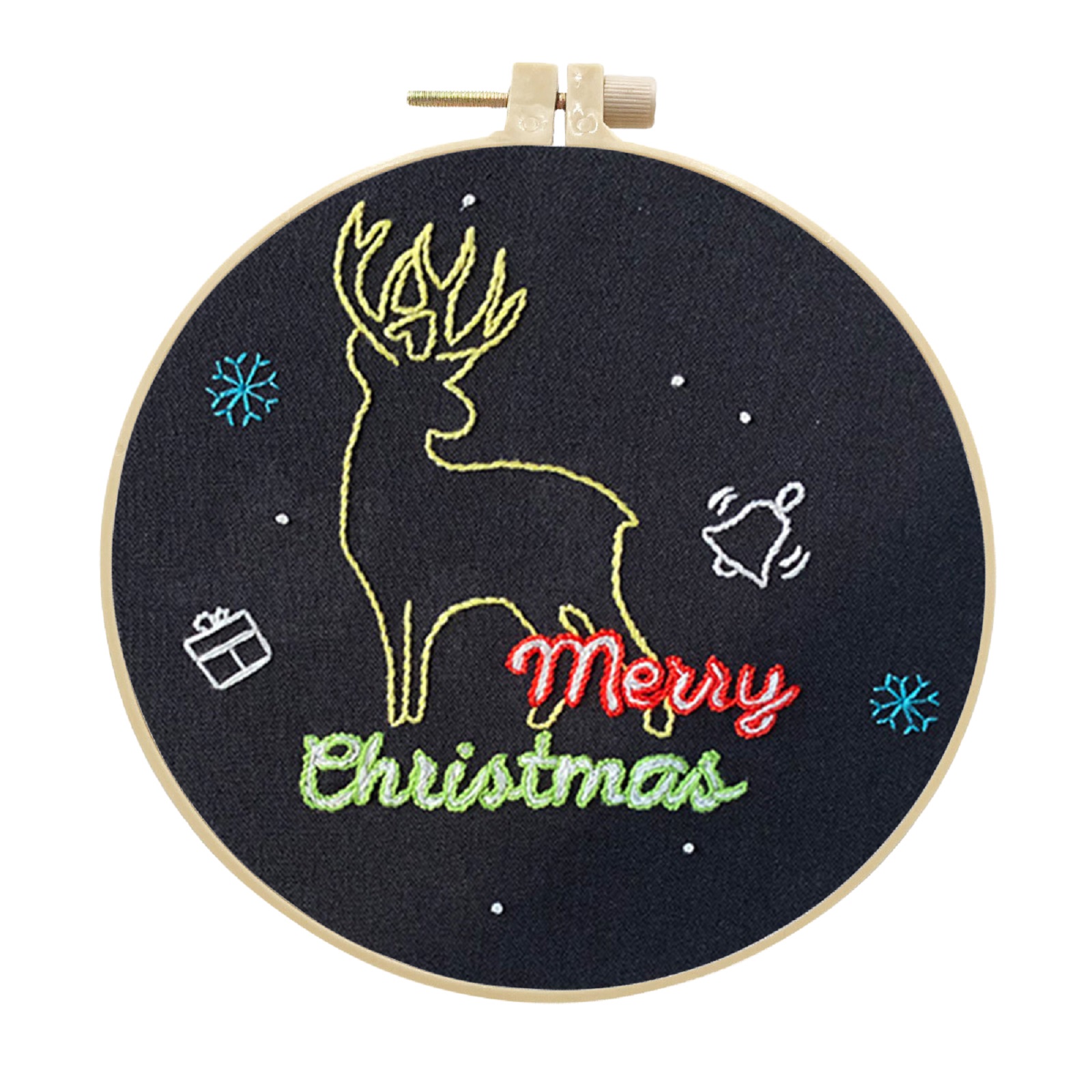 Embroidery kit with Patterns and Instructions for Adult Beginner - Minimalist Elk Pattern