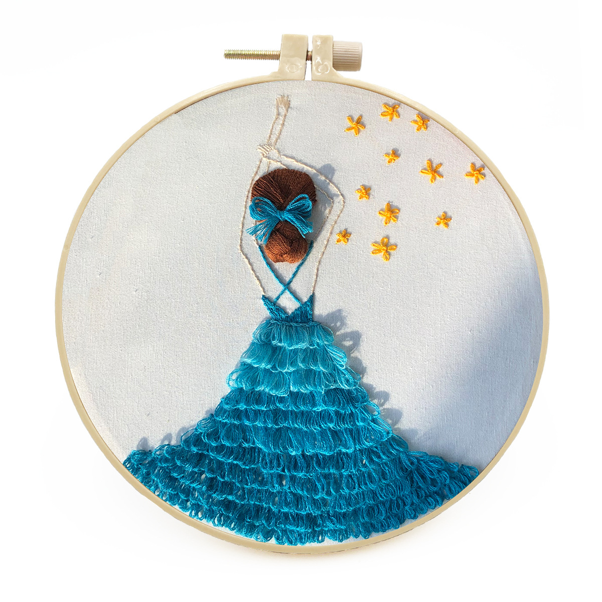 Embroidery Starter Kit Cross stitch kit for Adult Beginner -Girl pattern