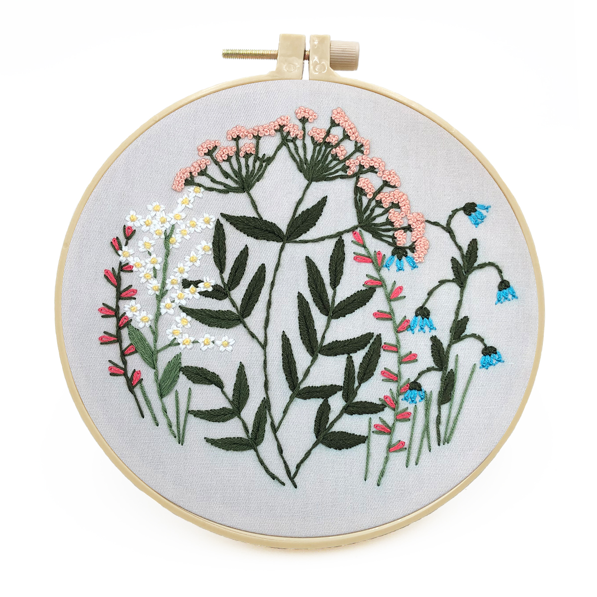 Embroidery Starter Kit Cross stitch kit for Adult Beginner -Flower pattern