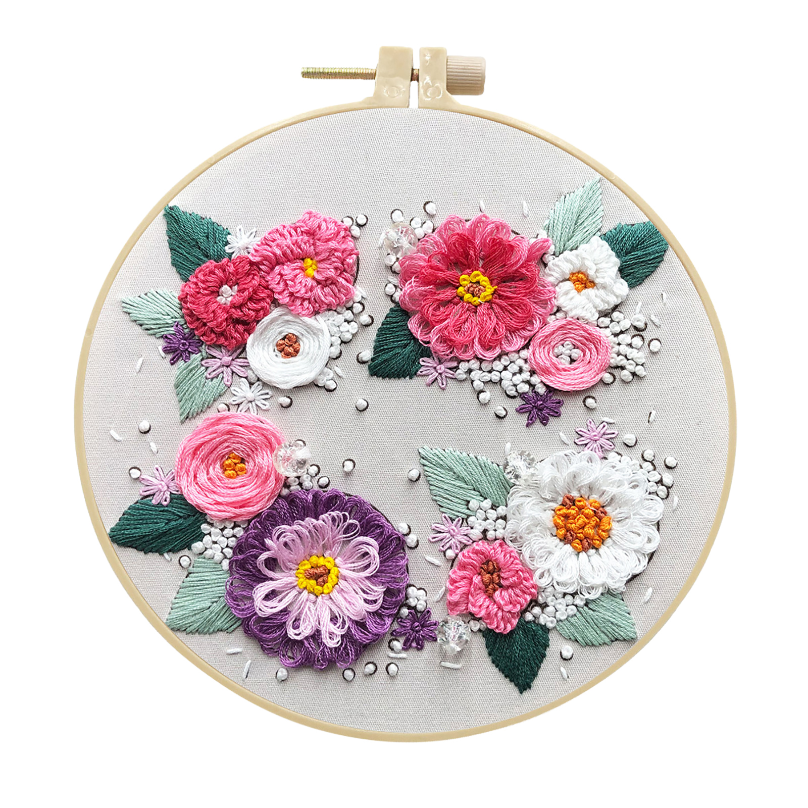 Embroidery Kits Cross stitch kits for Adult Beginner - Blooming flowers Pattern