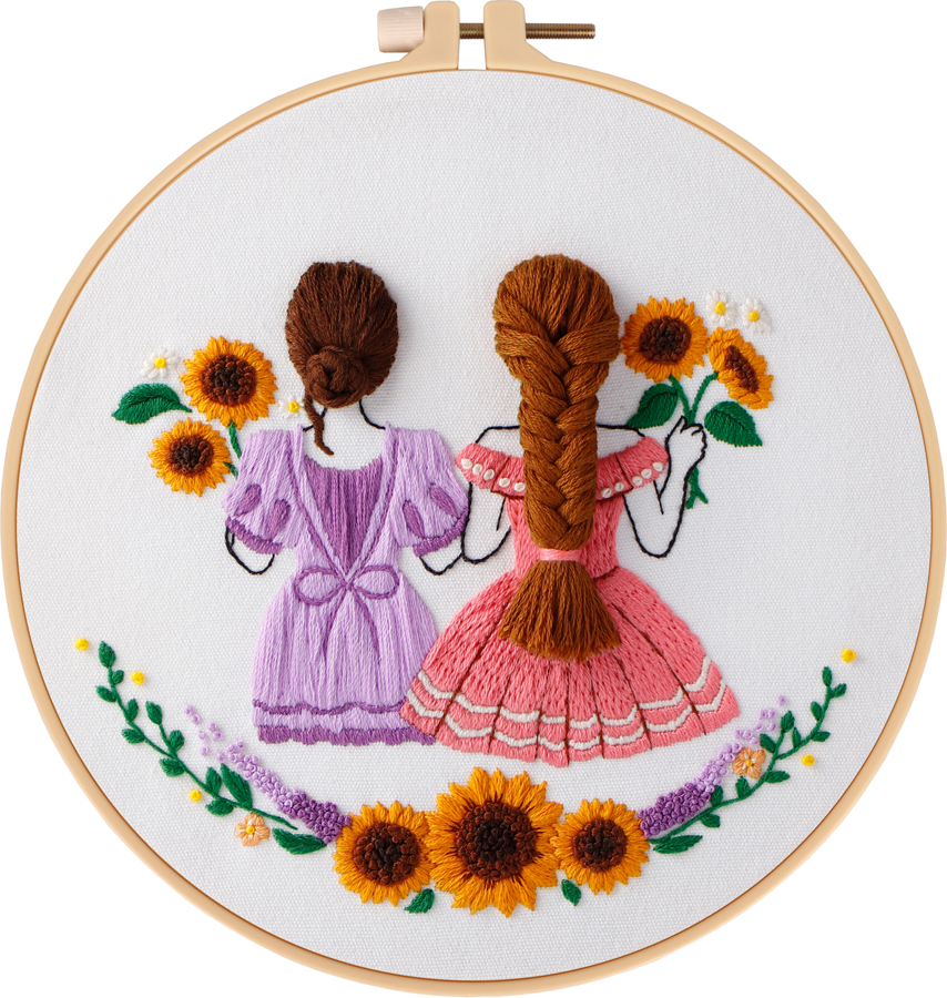 DIY Handmade Embroidery Kit Craft Cross Stitch Kits Beginner-Sunflower Girl Pattern