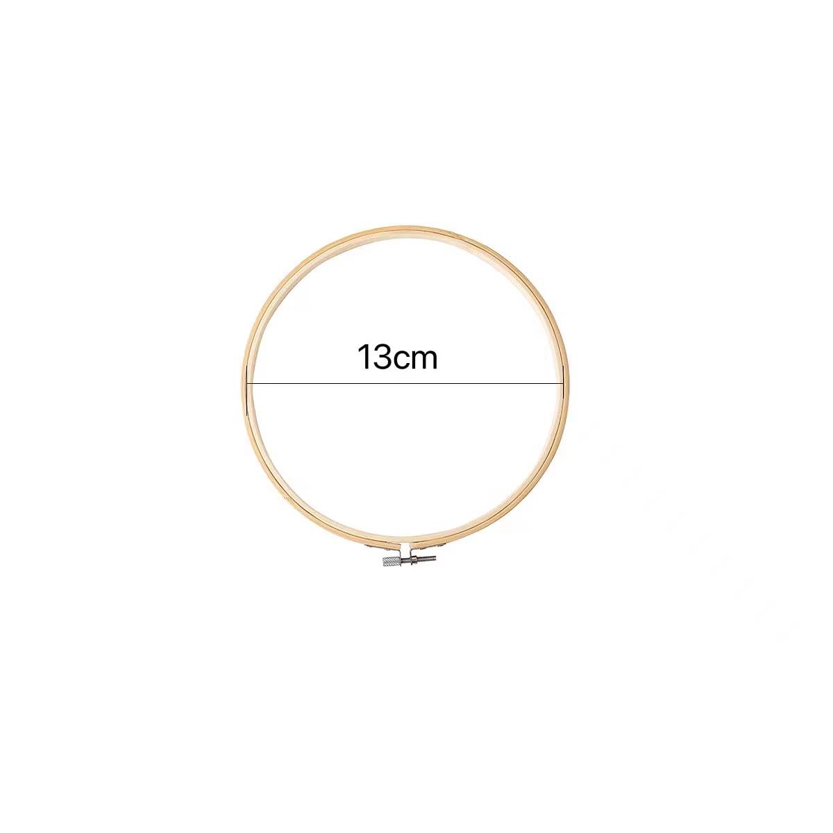 Different Size Bamboo Circular Cross Stitch Hoops for Handcrafted Art Embroidery