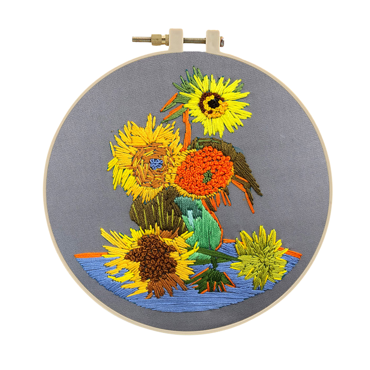 DIY Handmade Embroidery Cross stitch kit for Adult Beginner - Van Gogh Sunflower Pattern