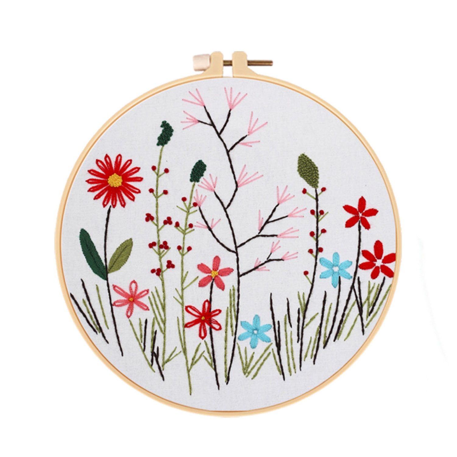 Embroidery Starter Kit Cross stitch kit for Beginners Kids - Flower Pattern