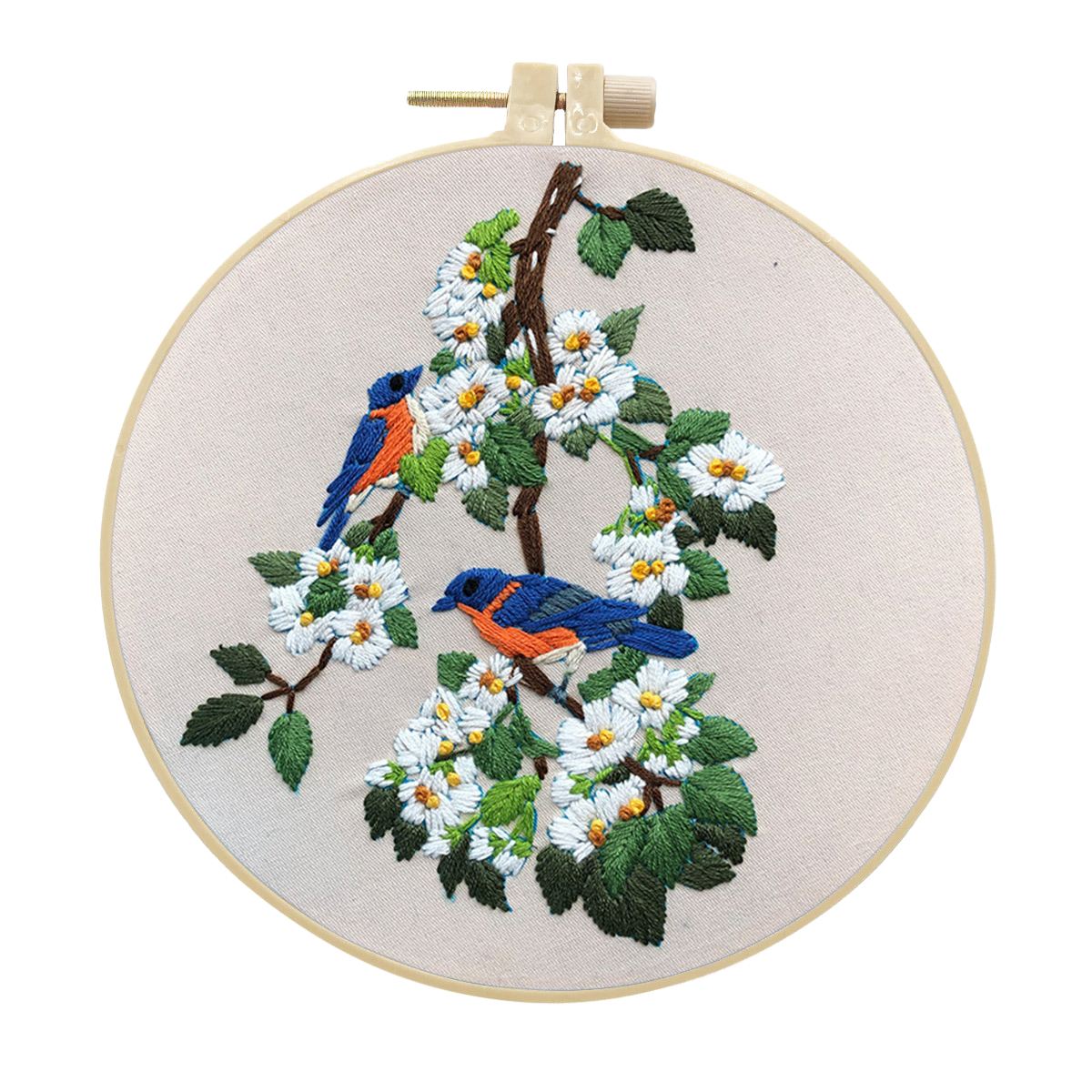 DIY Handmade Embroidery Kit Craft Cross Stitch Kits Beginner - Flower and Bird Bouquet Pattern
