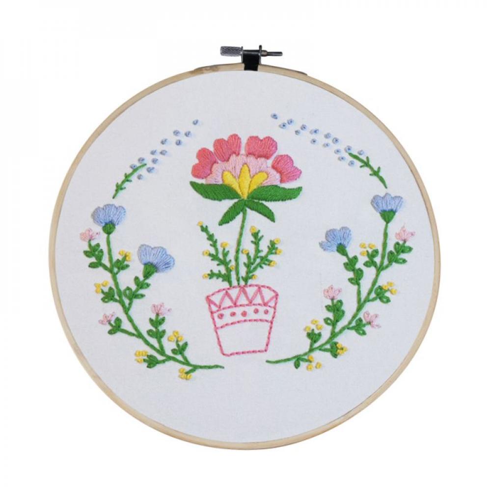 Embroidery Kits Cross stitch kits for Adult Beginner - A Pink Flower Pattern