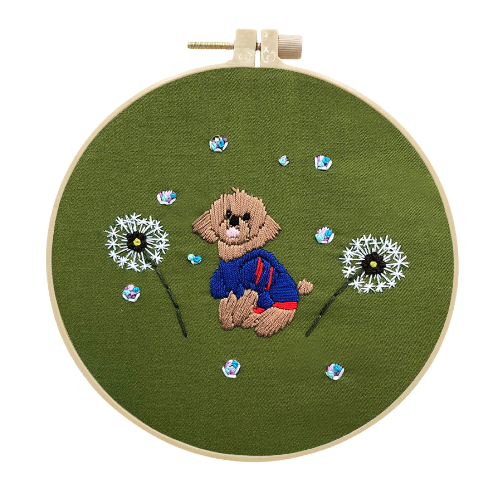 Handmade Embroidery Kit Cross stitch kit for Adult Beginner- - Teddy Pattern