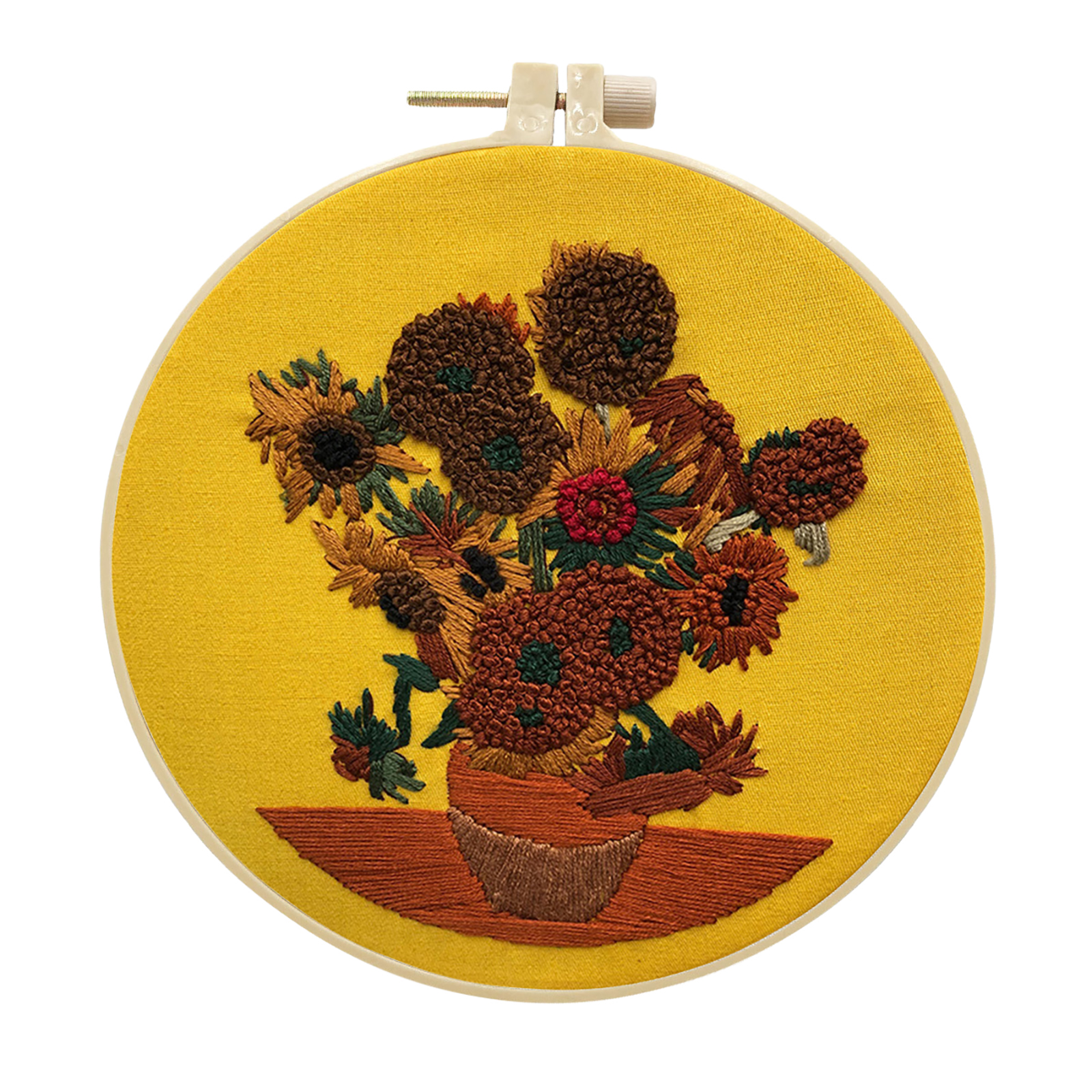 Handmade Embroidery Kit Cross stitch kit for Adult Beginner - Van Gogh Sunflower Pattern
