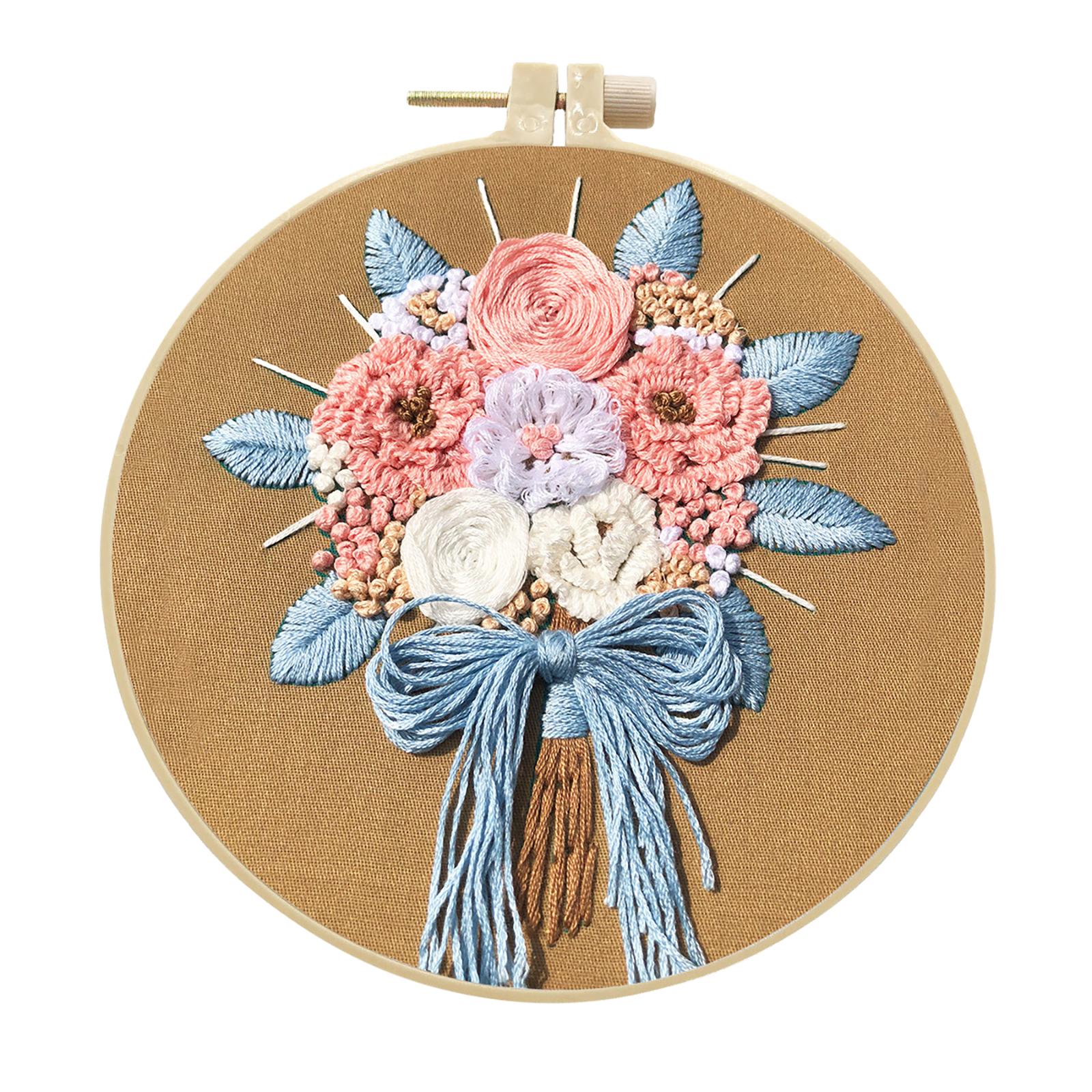Embroidery Kits Cross stitch kits for Adult Beginner - Pink Bouquet Pattern