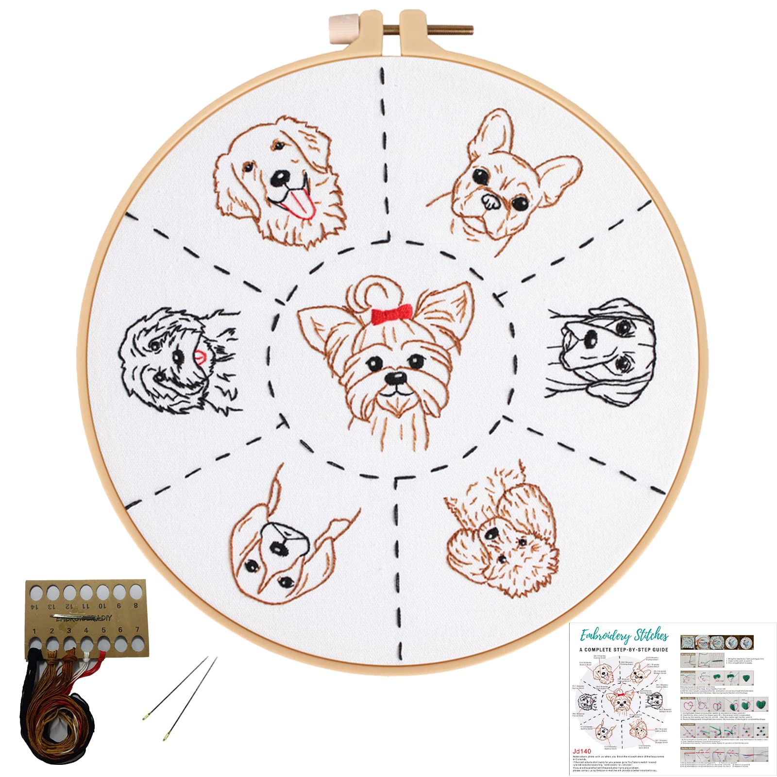 DIY Handmade Embroidery Cross stitch kit - Cute Dog
