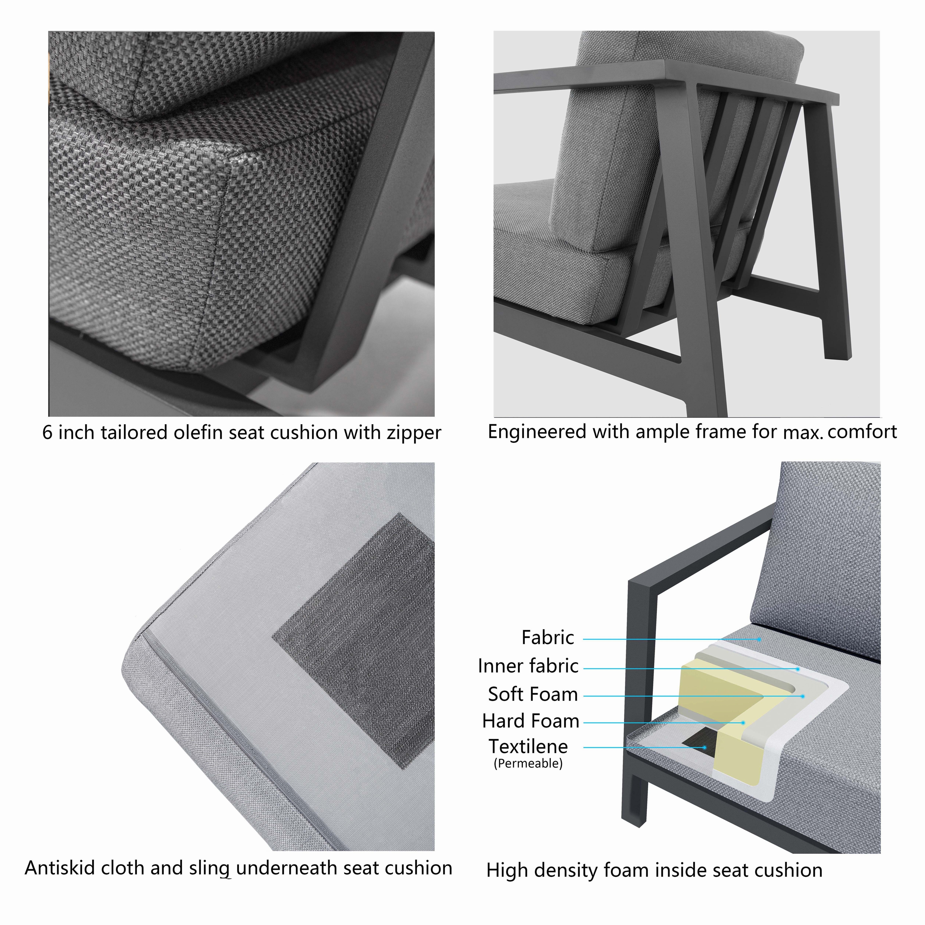 KATE Aluminum Outdoor Armchair-Baeryon Furniture