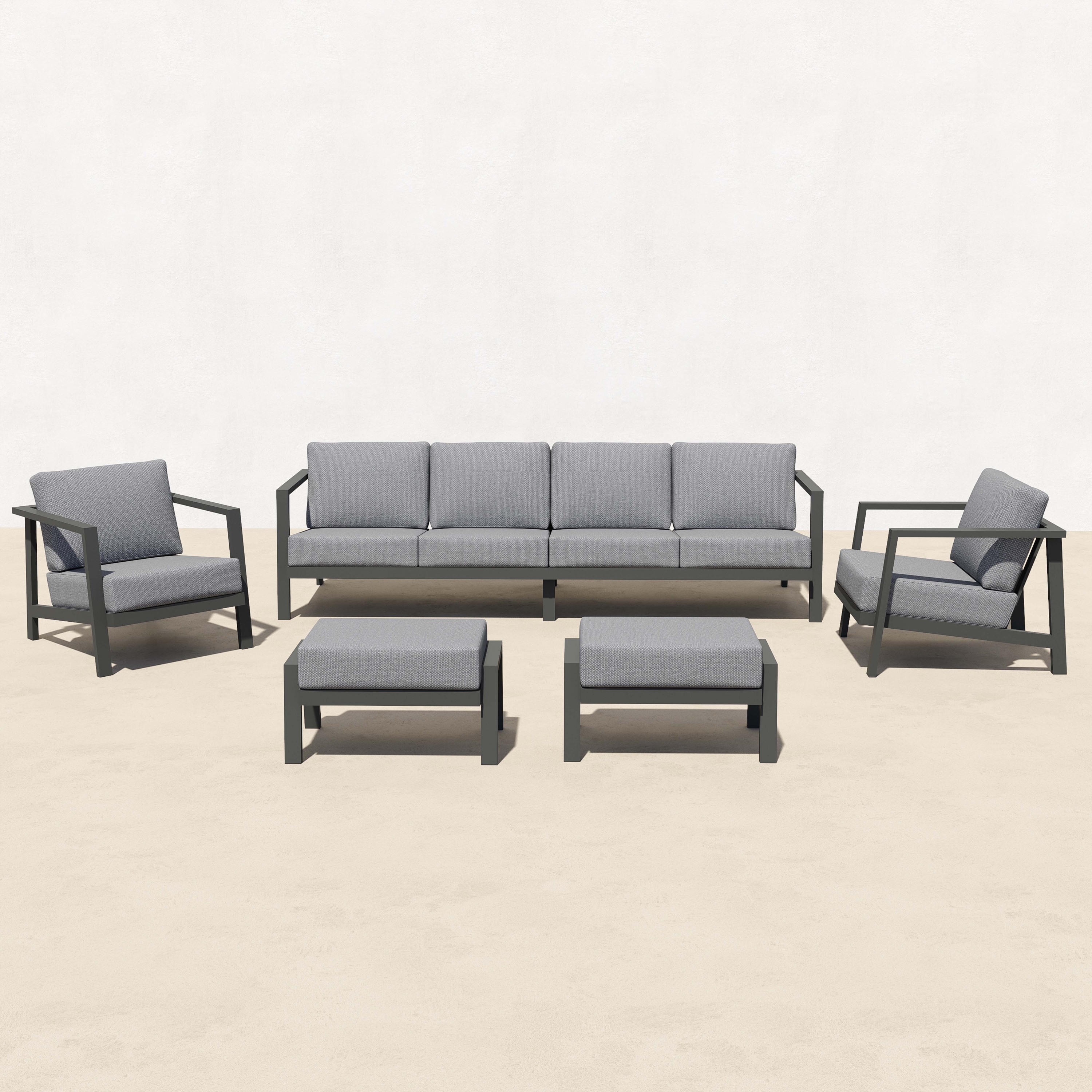 KATE Outdoor Conversational Sofa Set - 6 Seat-Baeryon Furniture
