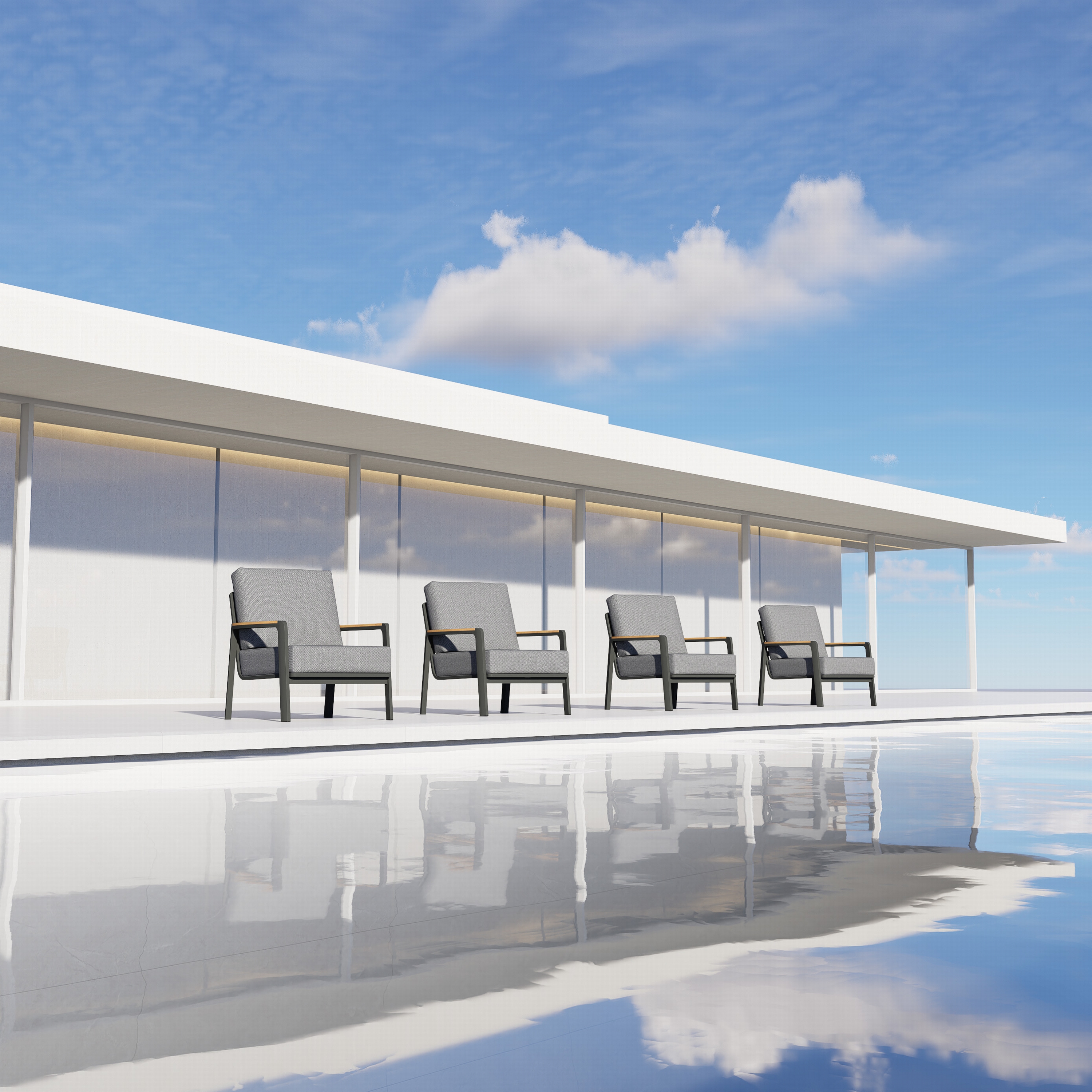 Orion Teak Outdoor Armchair-Baeryon Furniture