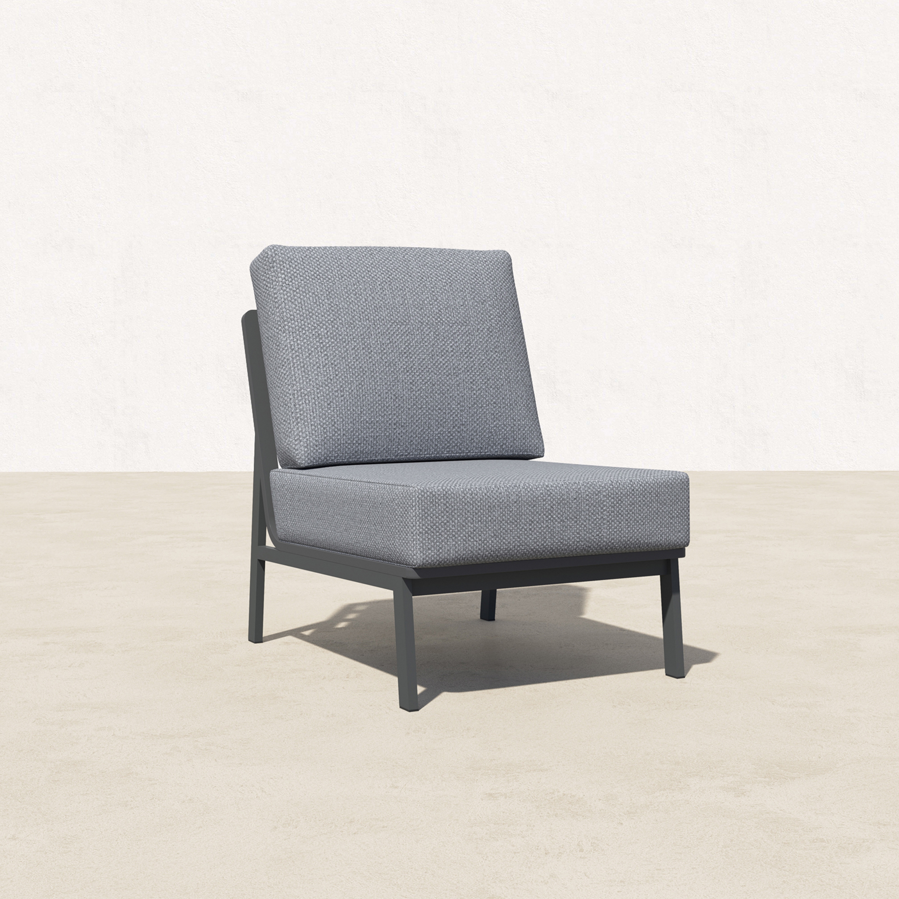 Orion Aluminum Outdoor Armless Chair-Baeryon Furniture
