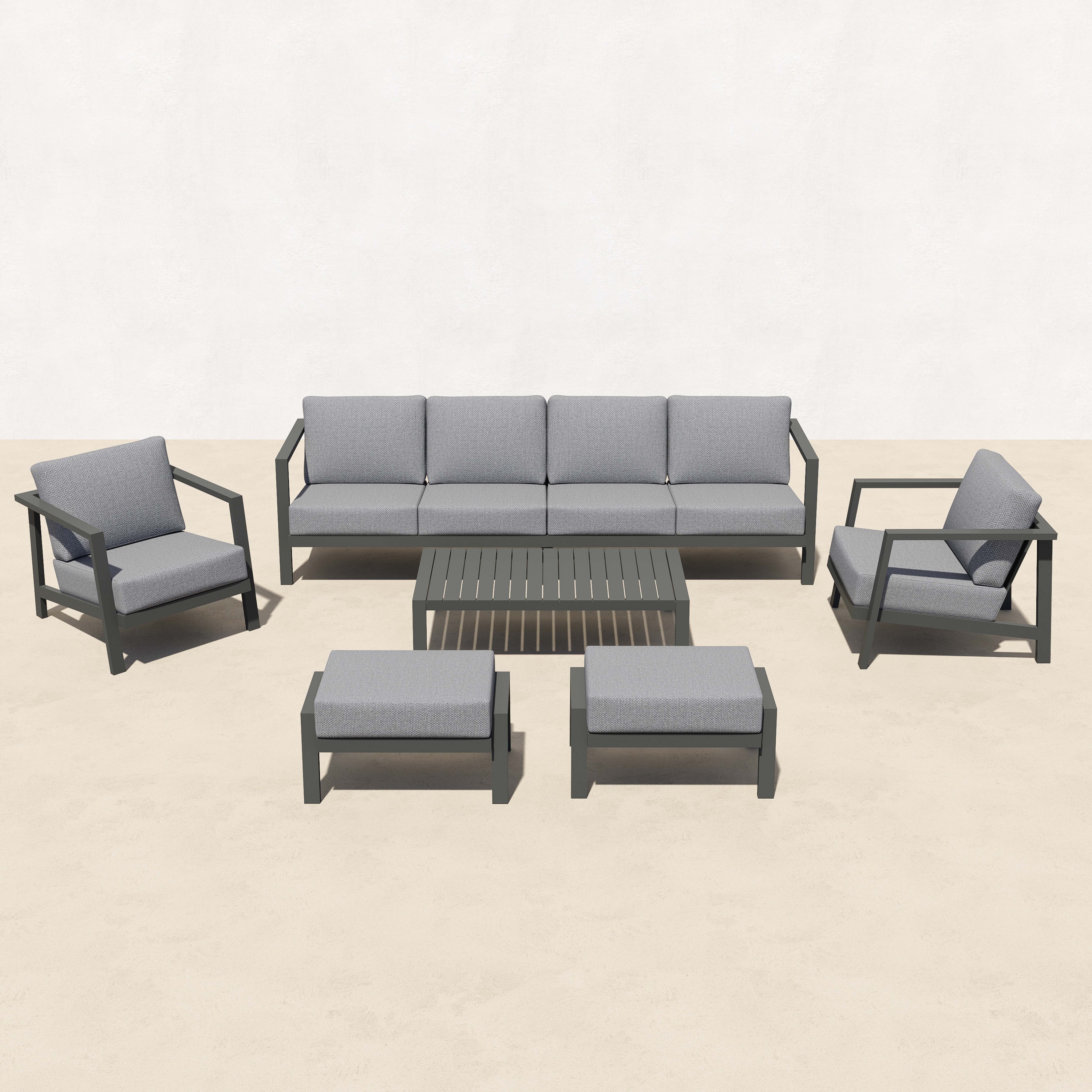 KATE Aluminum Outdoor Large Sofa Set-Baeryon Furniture