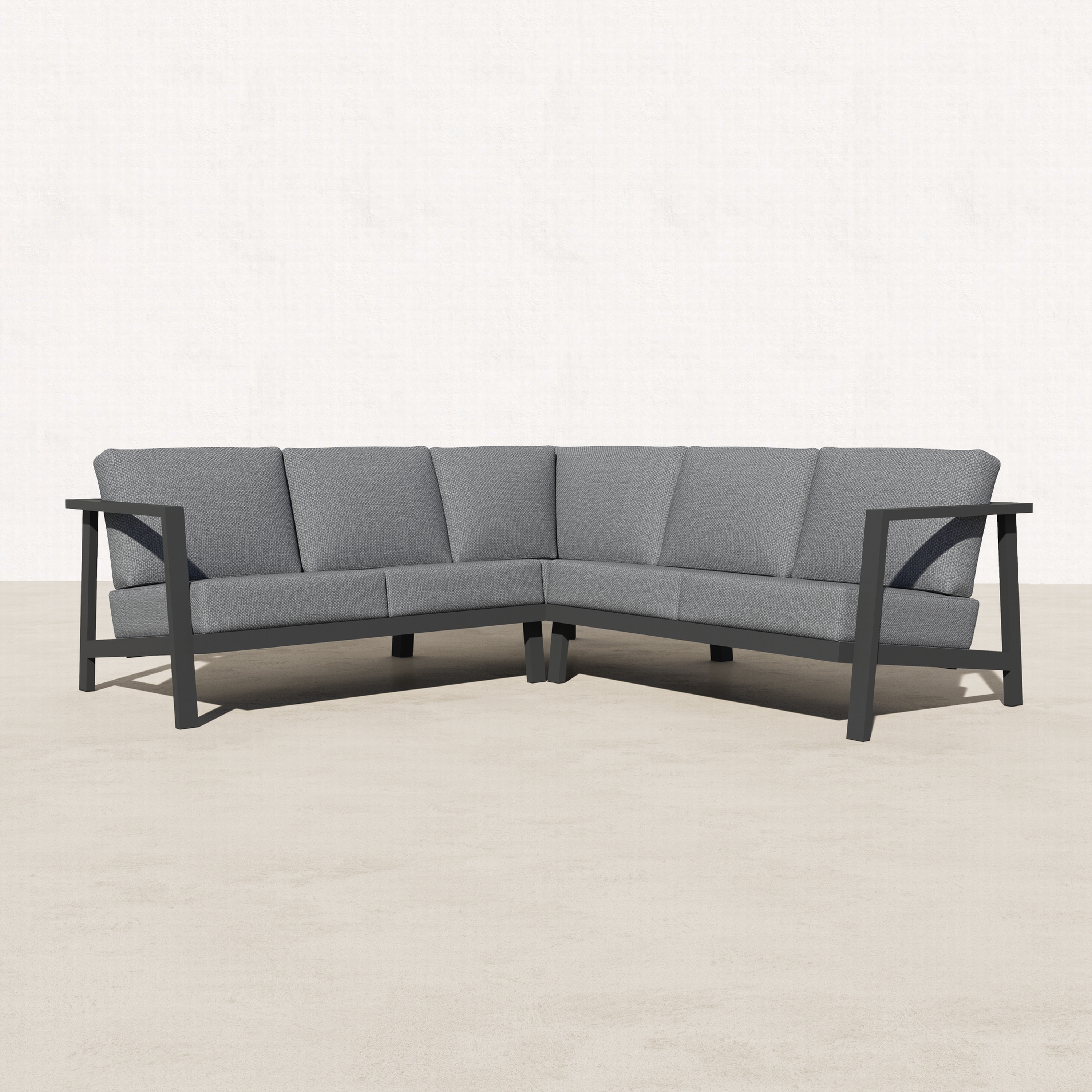 KATE Aluminum Outdoor Corner Sectional - 5 Seat-Baeryon Furniture