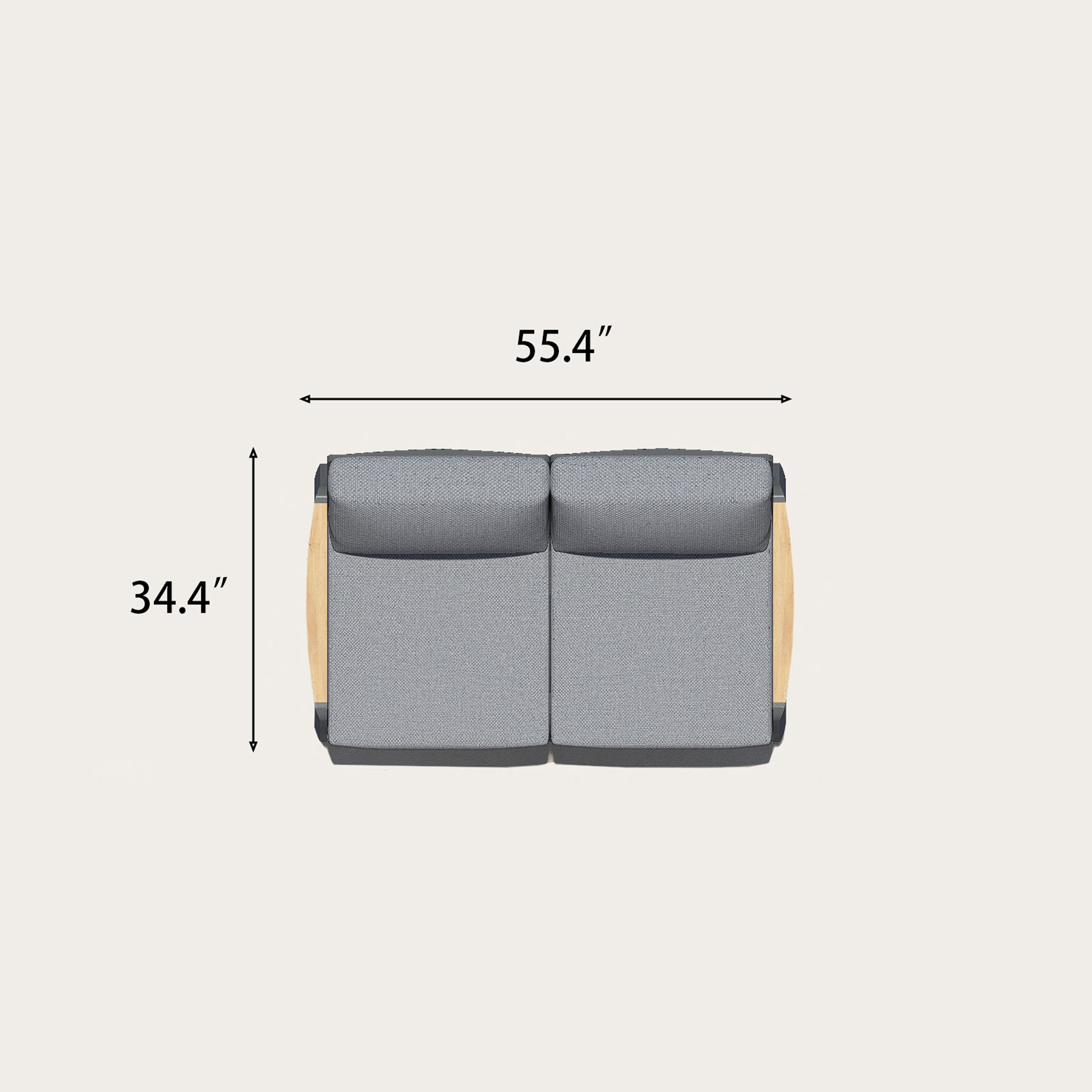 Orion Teak Outdoor Loveseat-Baeryon Furniture