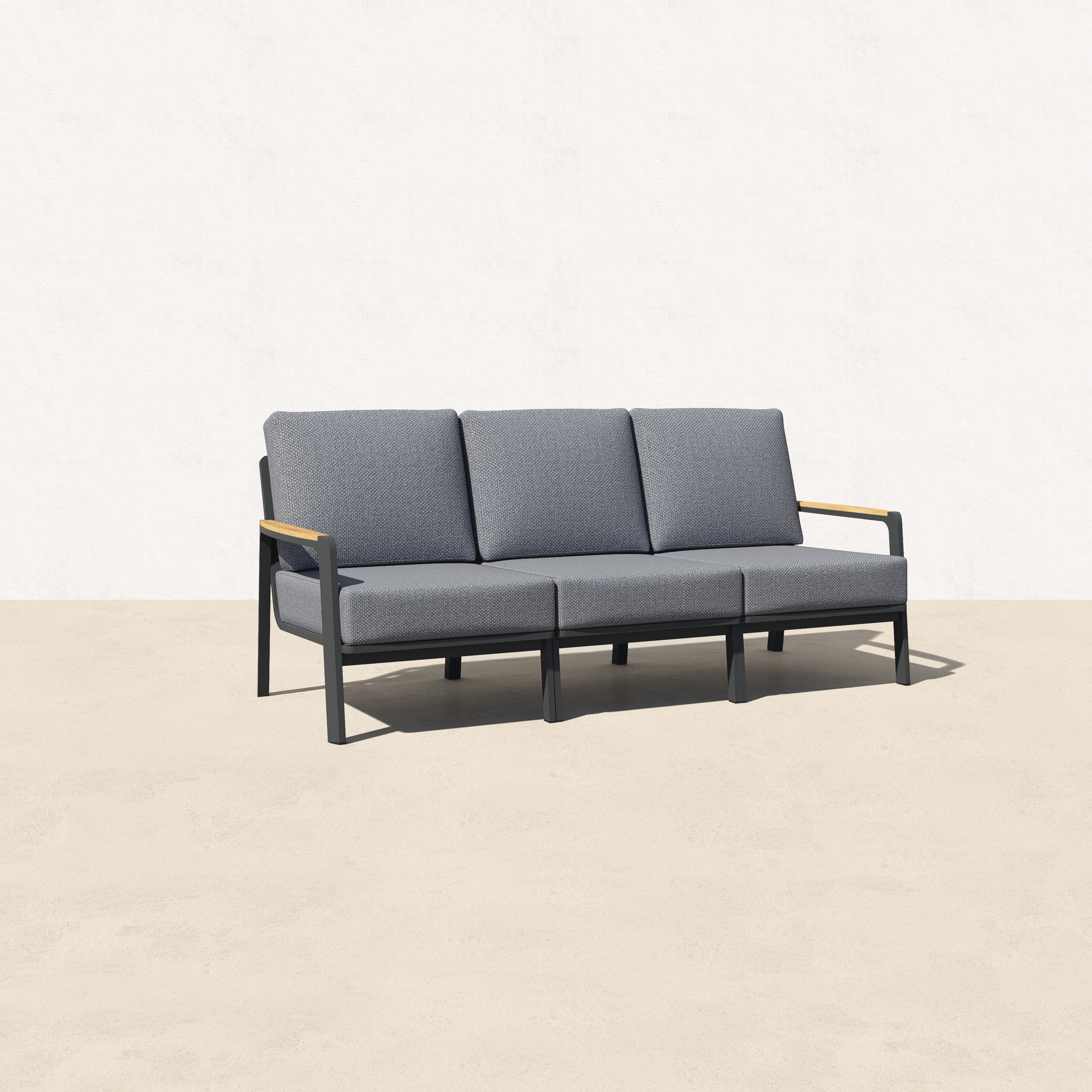 Orion Teak Outdoor Sofa (80")-Baeryon Furniture