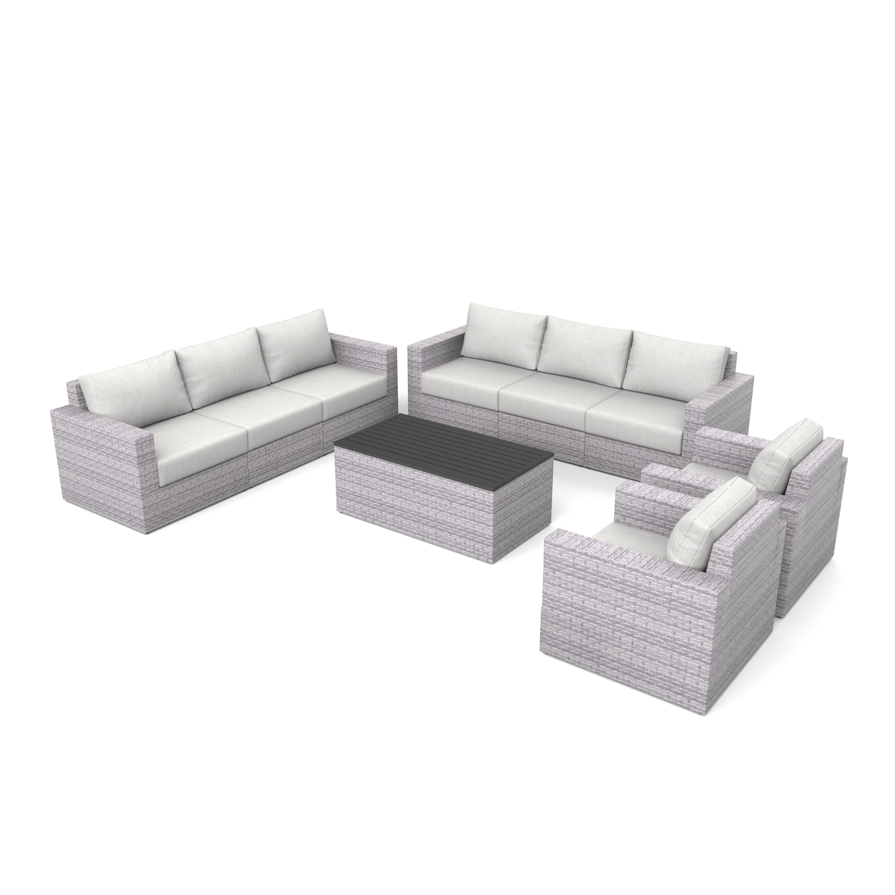AVALON 9 Piece Wicker Patio Sofa-Baeryon Furniture