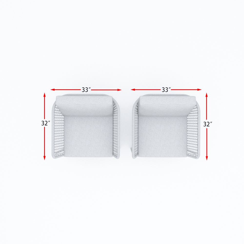 CETUS Outdoor Lounge Chairs Set of 2-Baeryon Furniture