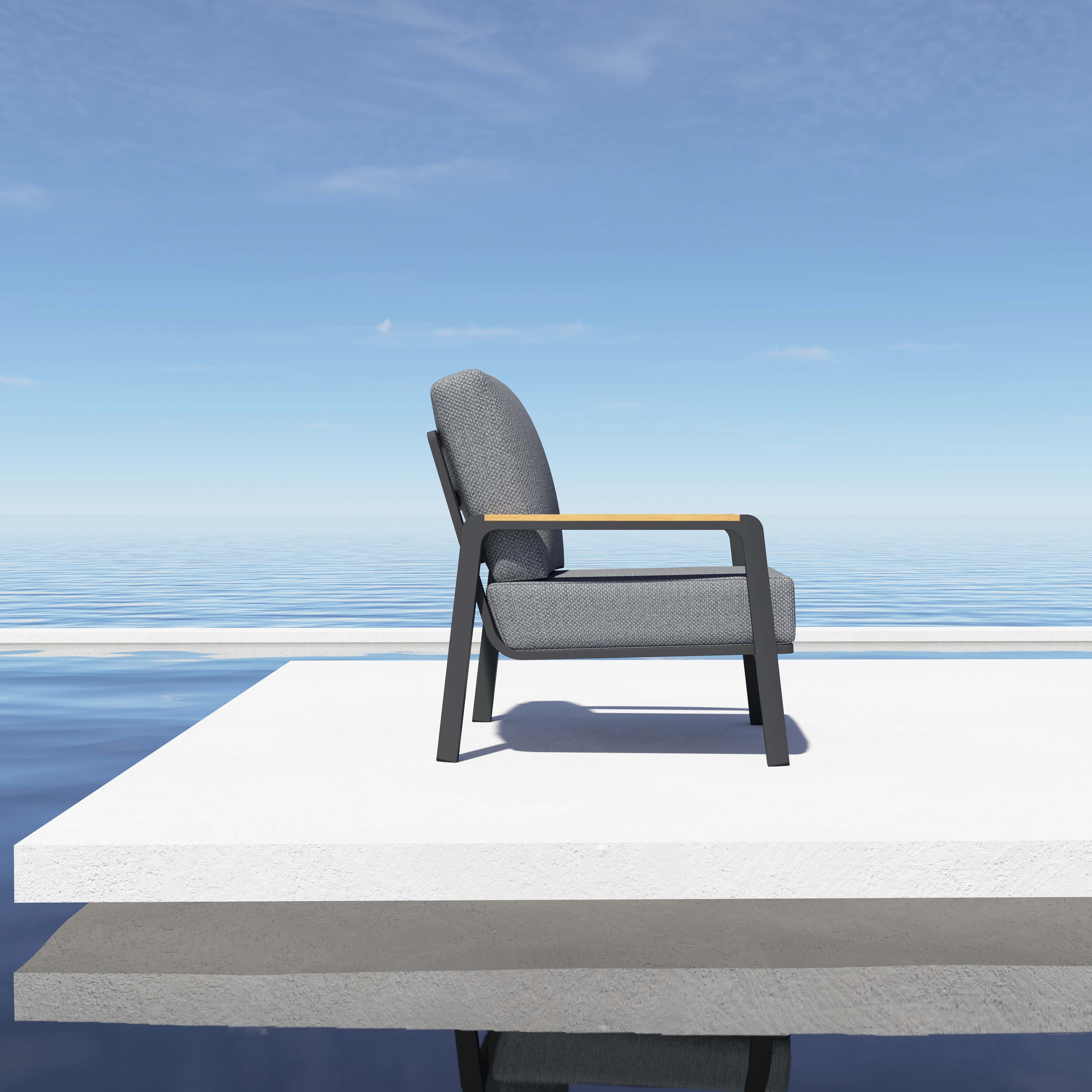 Orion Teak Outdoor Armchair-Baeryon Furniture