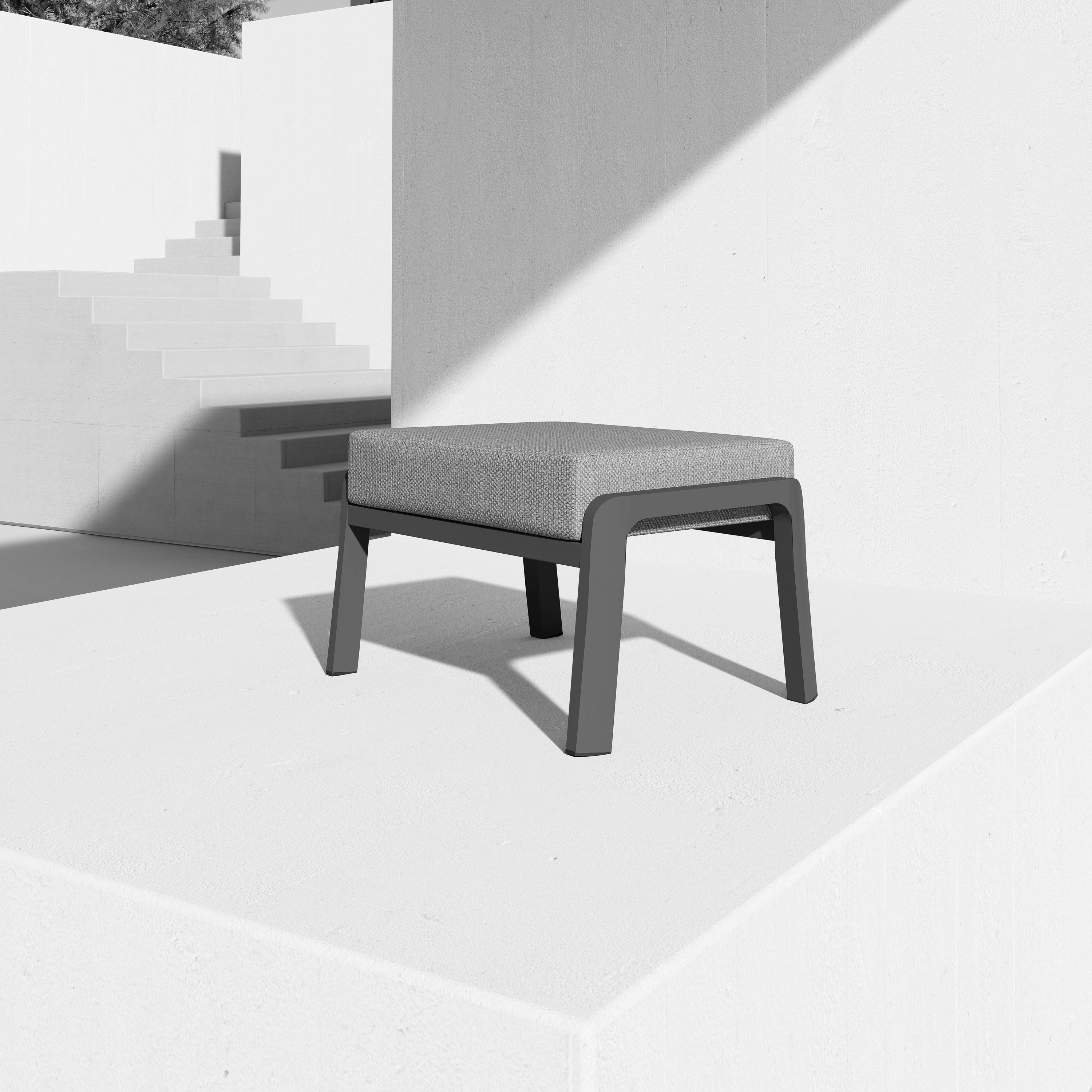 Orion Aluminum Outdoor Ottoman-Baeryon Furniture