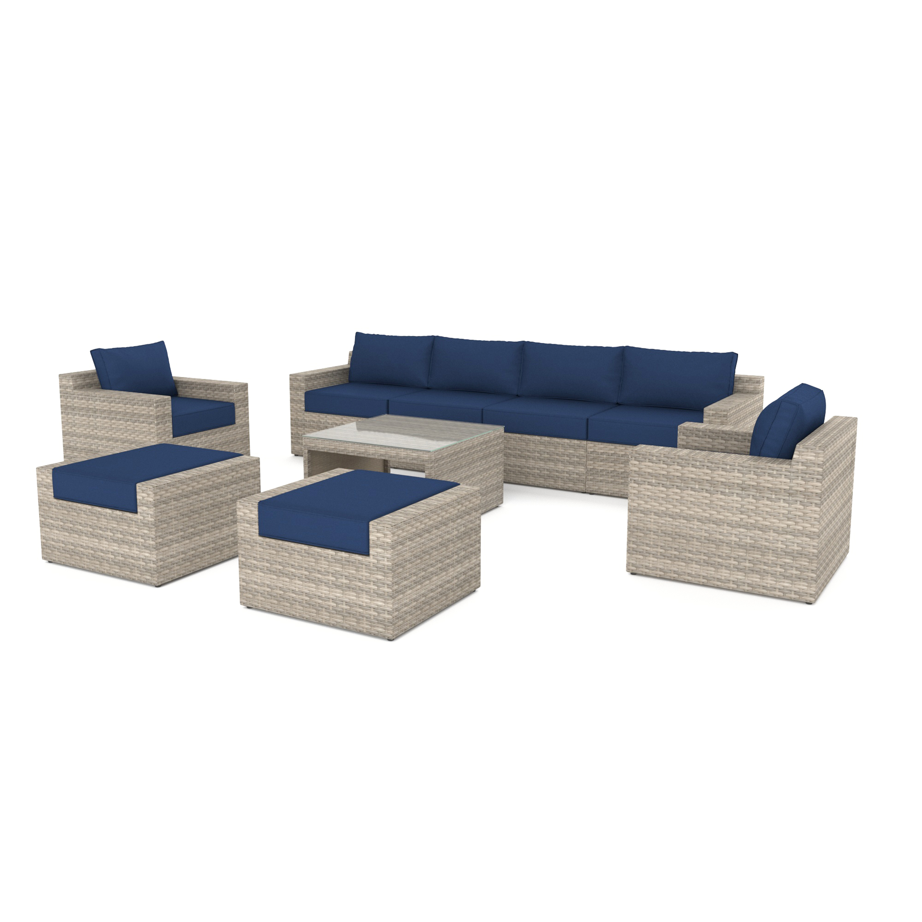VENTURA 9 Piece Outdoor Sofa Rattan-Baeryon Furniture