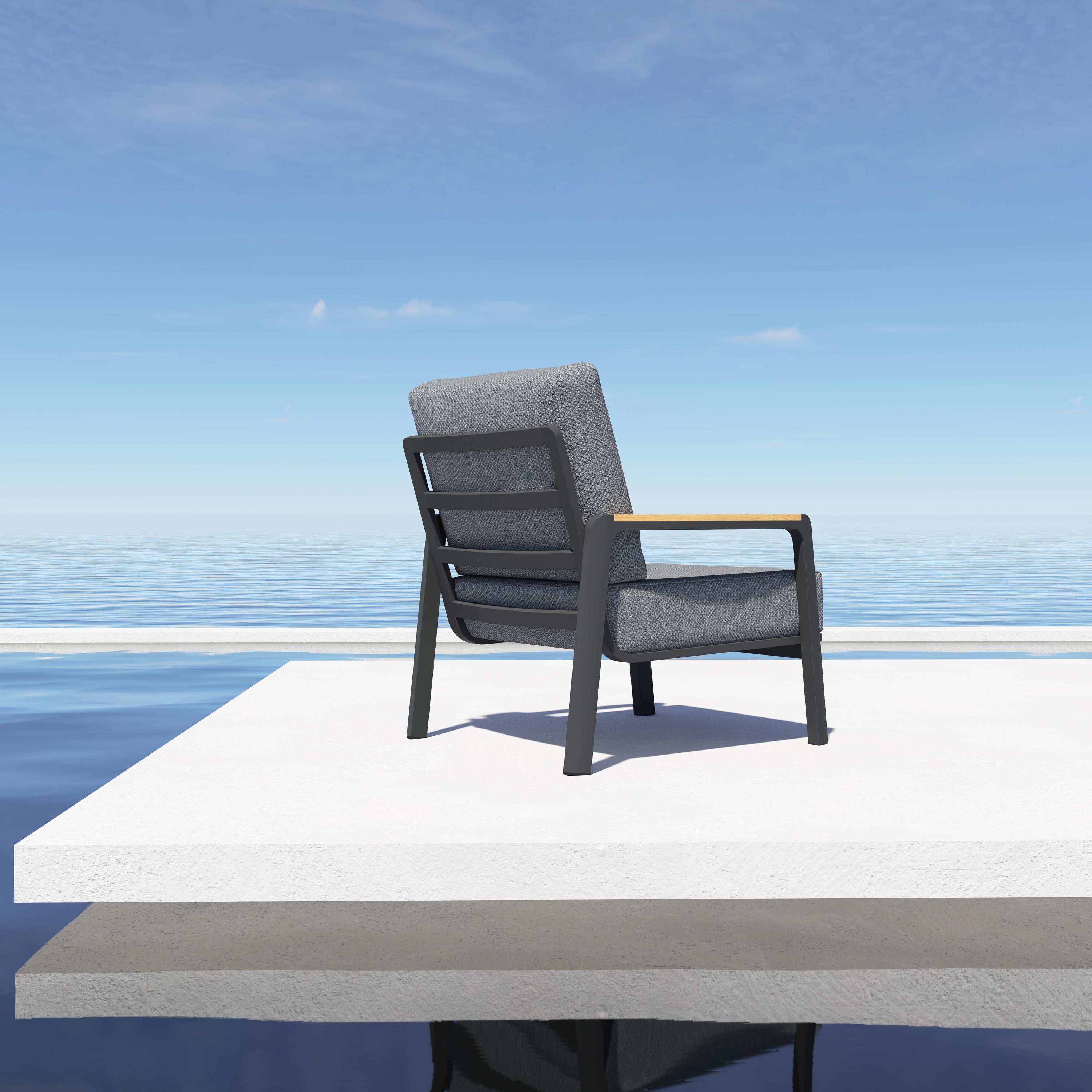 Orion Teak Outdoor Armchair-Baeryon Furniture