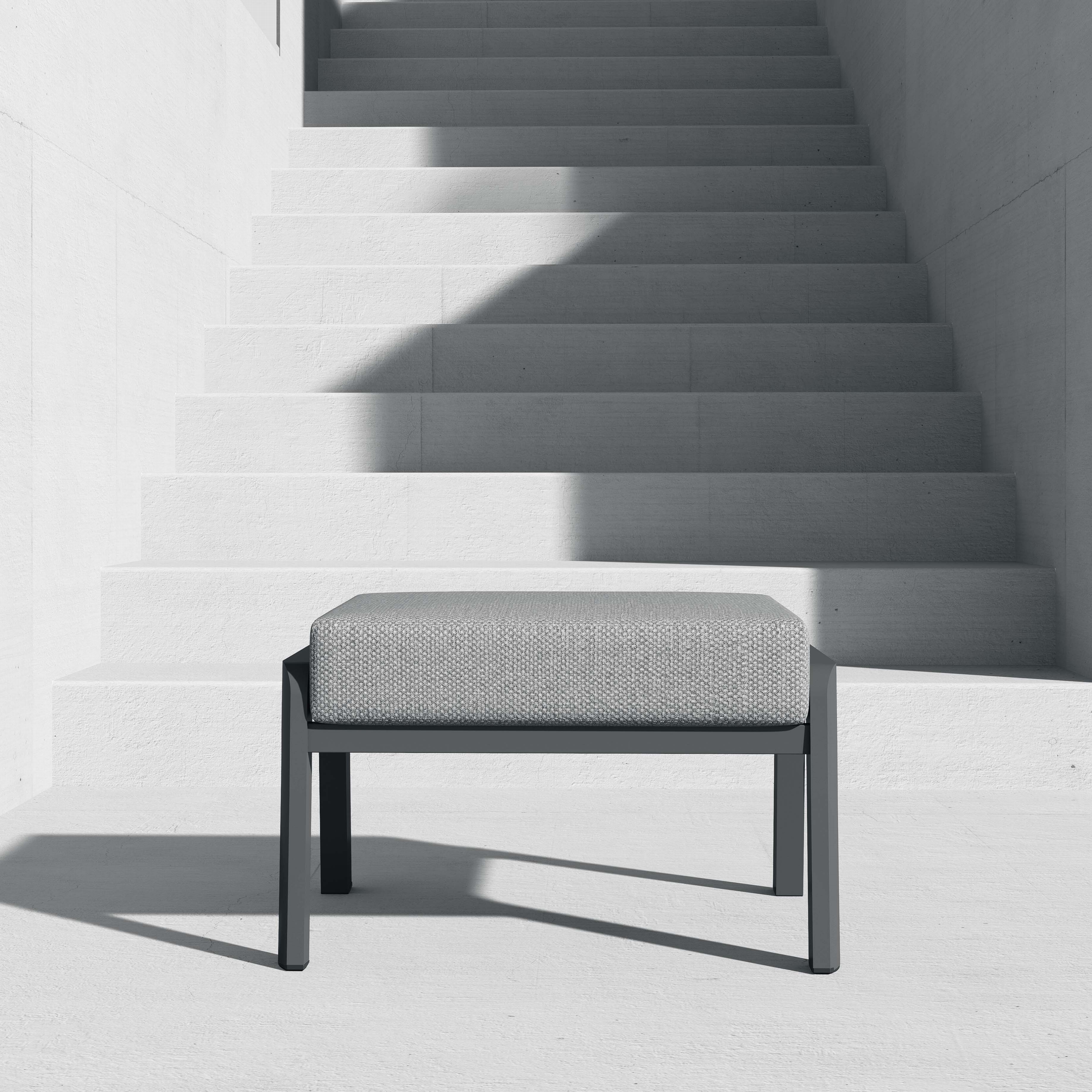 Orion Aluminum Outdoor Ottoman-Baeryon Furniture