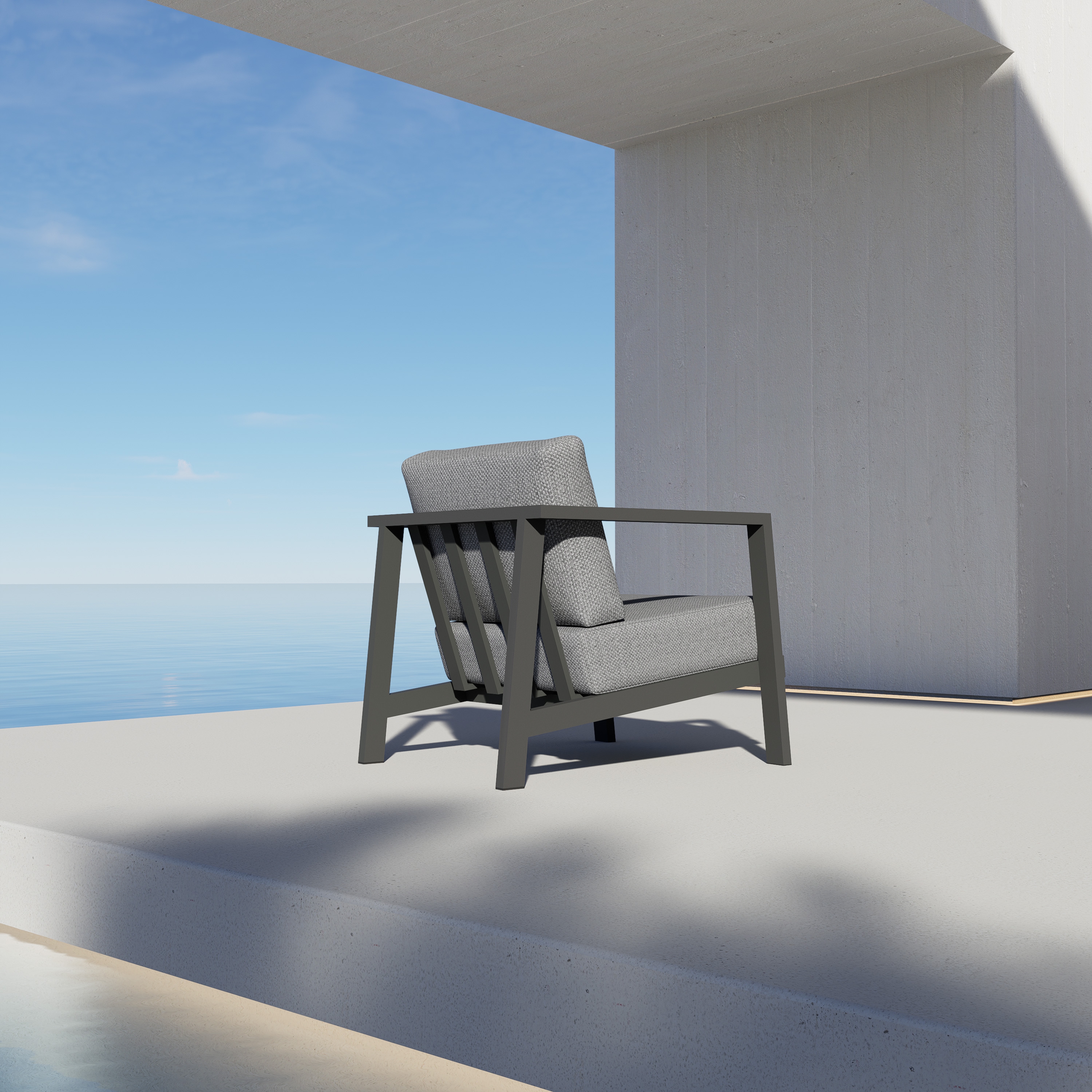 KATE Aluminum Outdoor Armchair-Baeryon Furniture