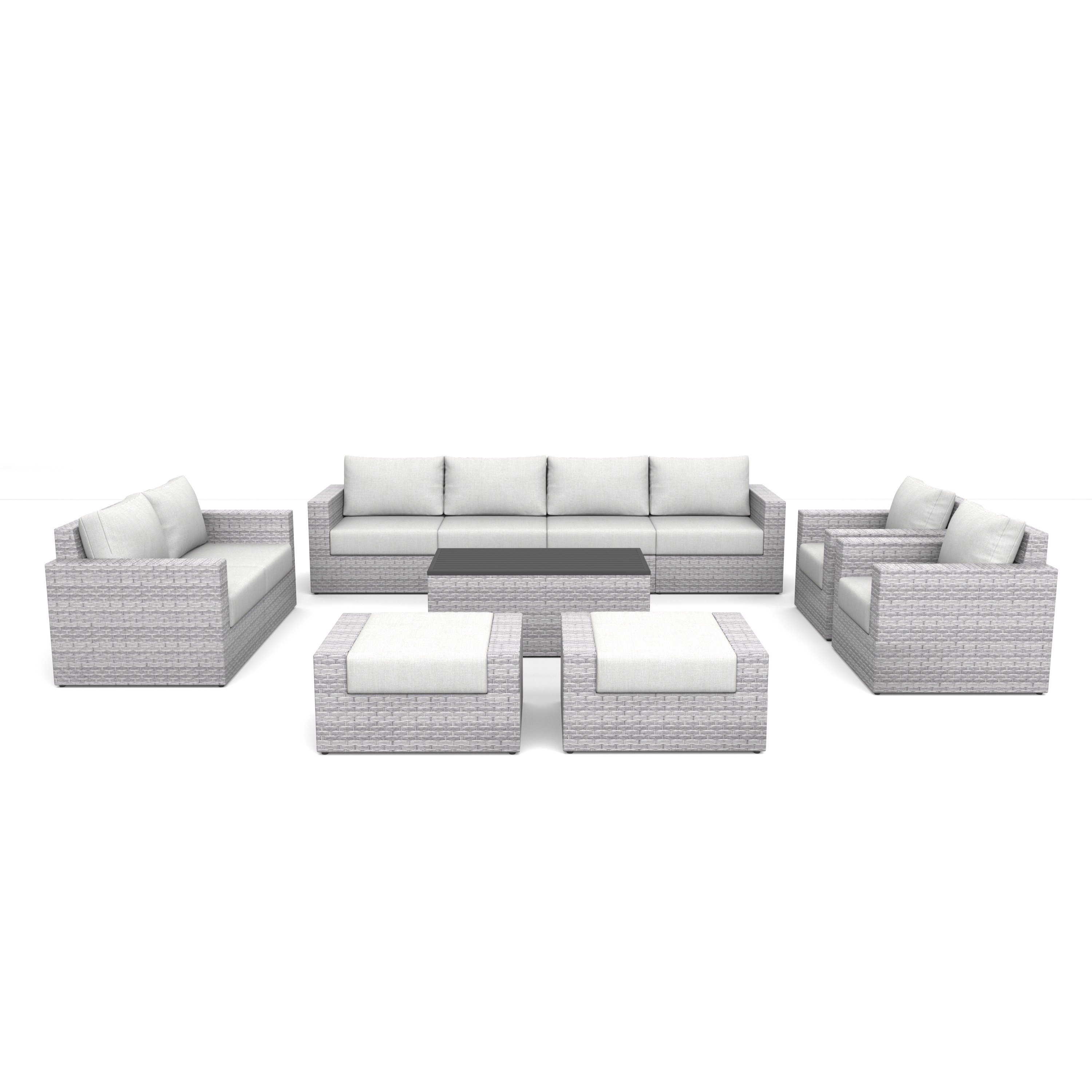 AVALON 11 Piece Wicker Outdoor Couch-Baeryon Furniture
