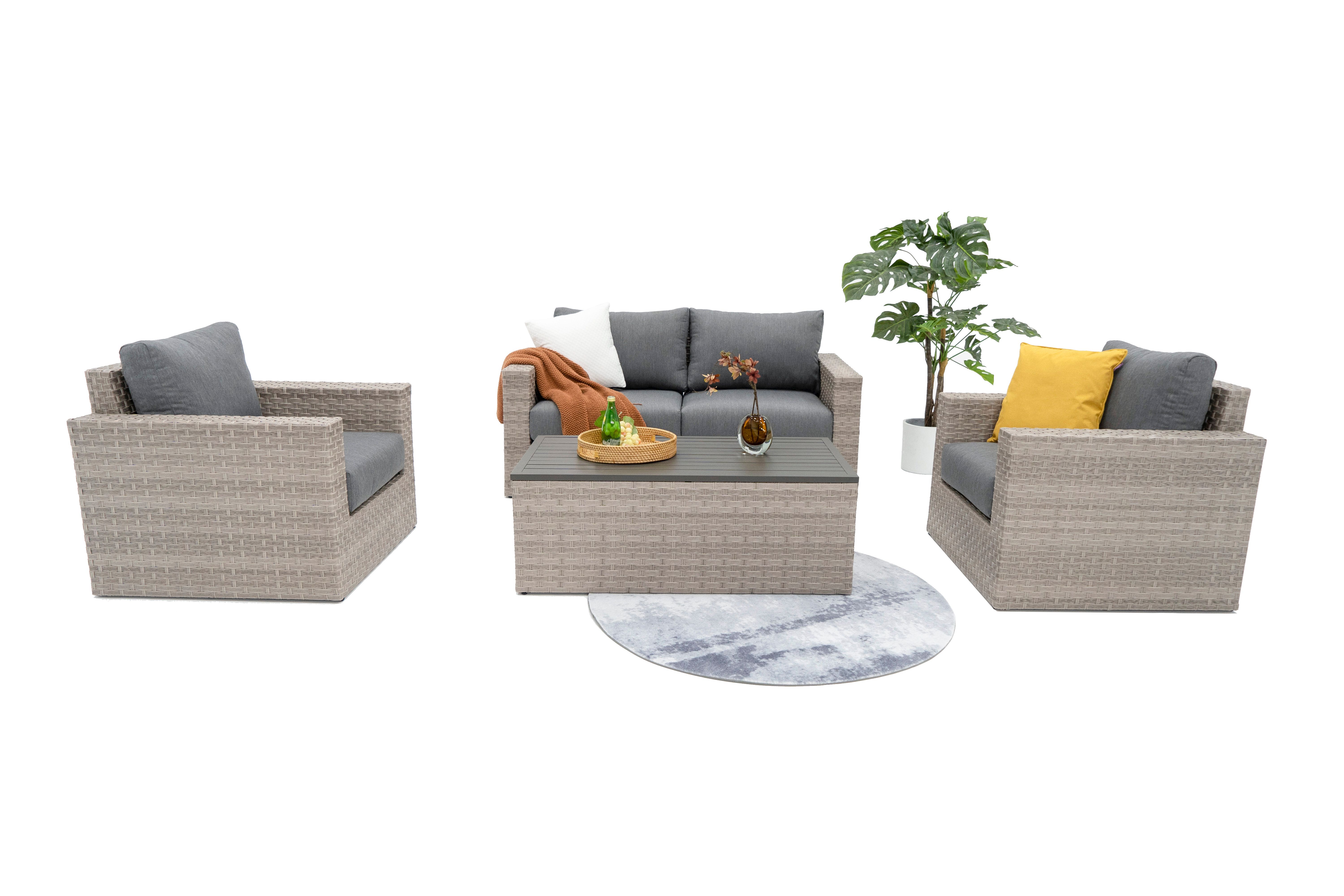 AVALON 5 Piece Wicker Conversation Sets-Baeryon Furniture